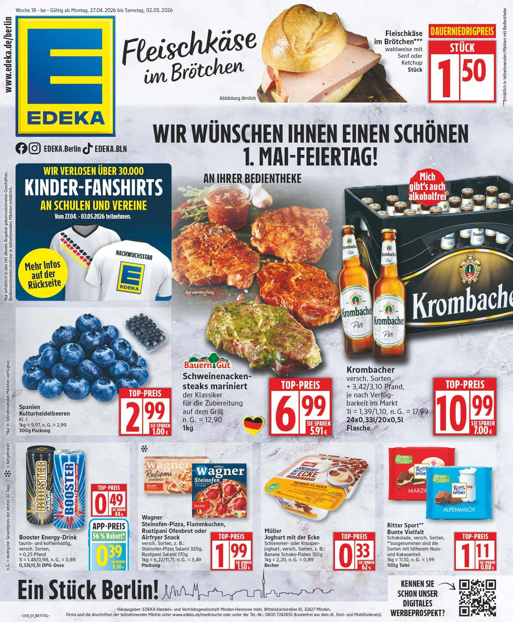  Edeka Prospekte  von 27. April bis 2. Mai 2026 - Prospekt seite 1