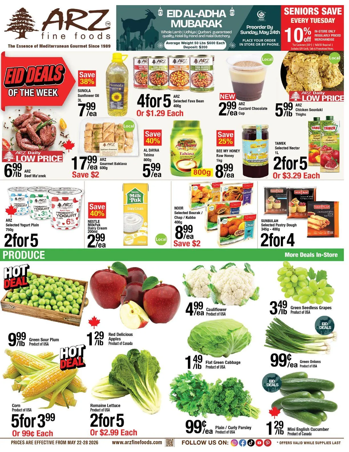 Arz Fine Foods Sales from May 22 to May 28 2026 - flyer page