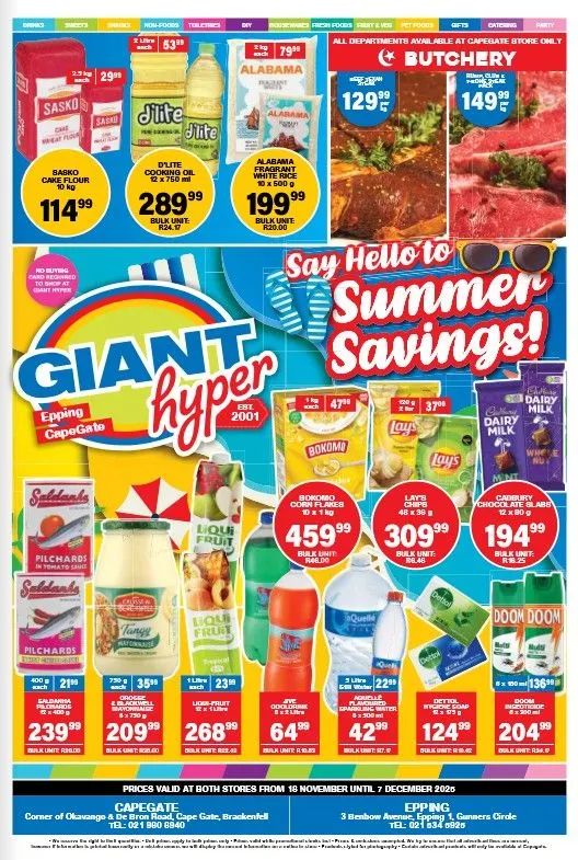 Giant Hyper Sales from 18 November to 7 December 2025 - Catalogue Page 1