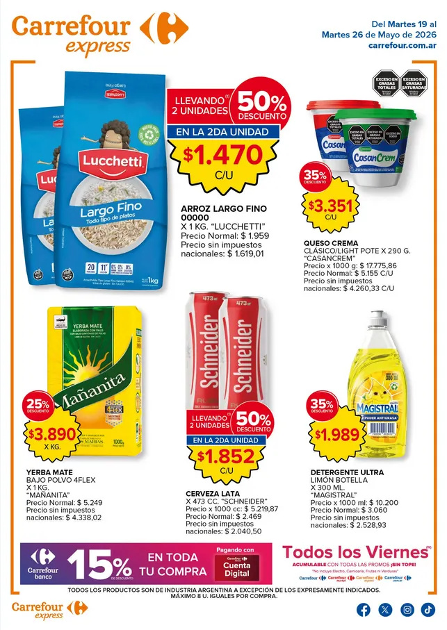 Ofertas de  Ofertas Carrefour Express 19 de mayo al 26 de mayo 2026 - Página 1 del catálogo