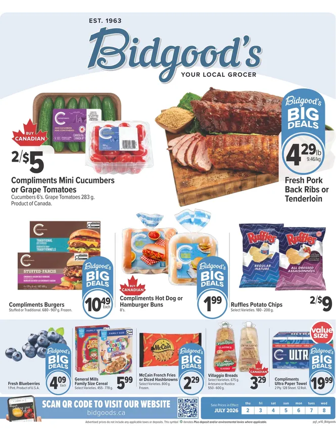 Bidgood's Sales from July 2 to July 8 2026 - flyer page 1