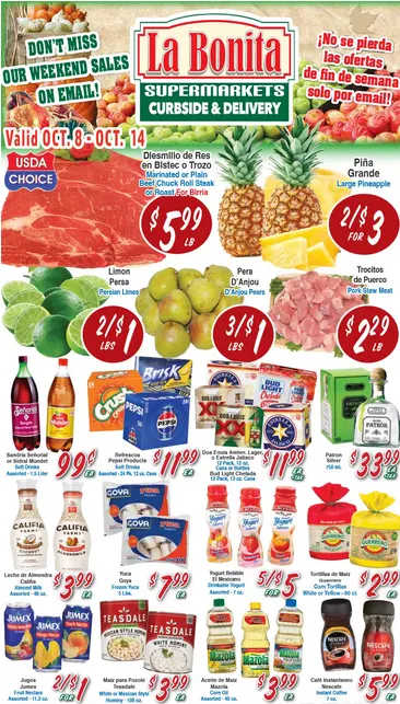 Weekly ad La Bonita Supermarkets Salles from October 8 to October 14 2025 - Page 1