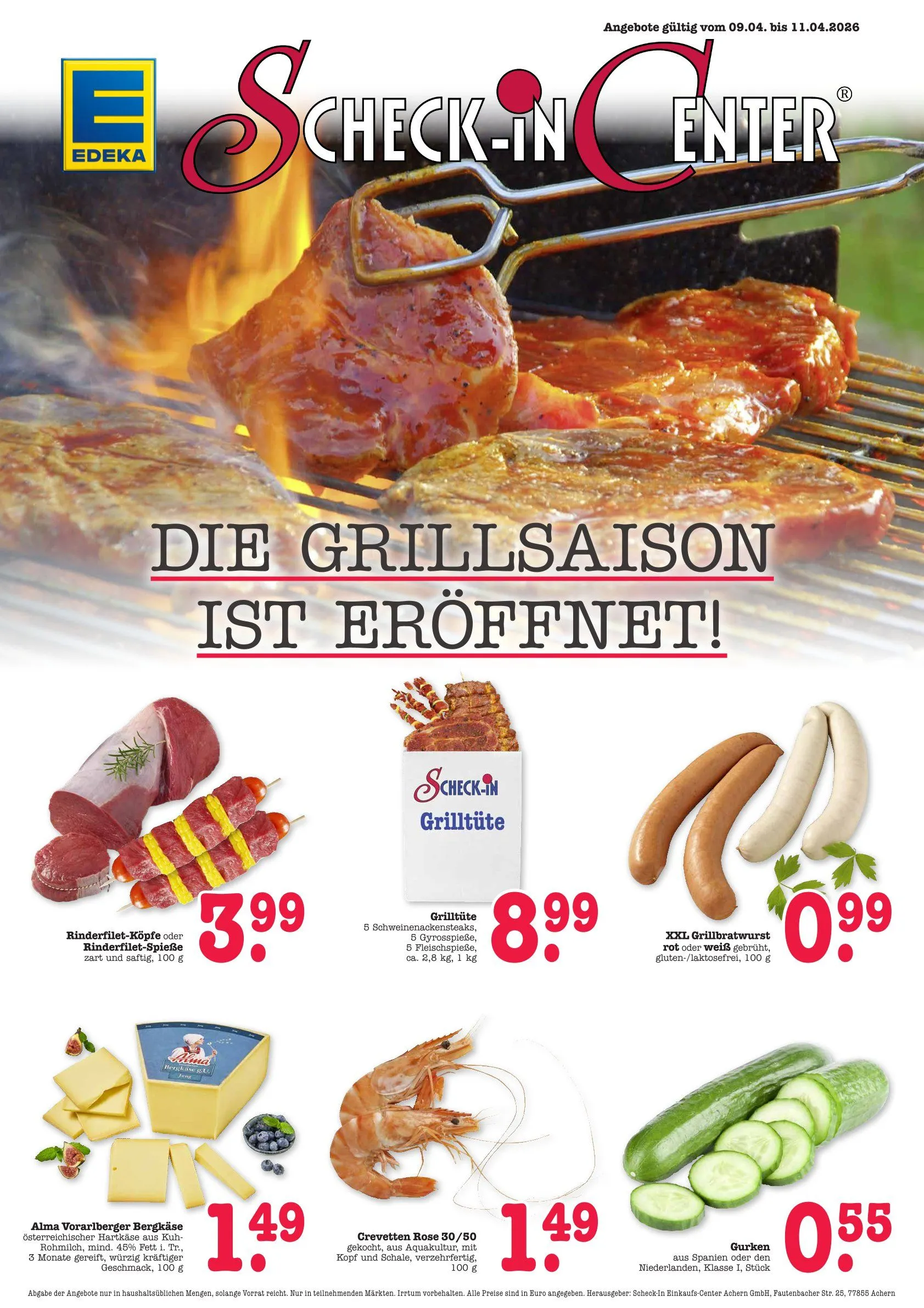 Edeka Angebote von 9. April bis 11. April 2026 - Prospekt seite 1