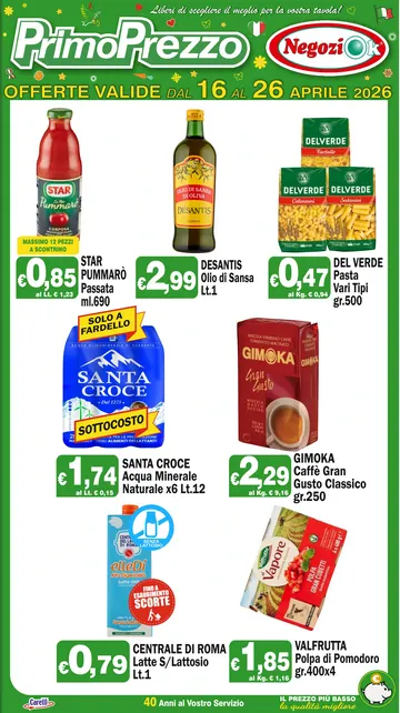 Volantini Primo Prezzo da 16 aprile a 26 aprile di 2026 - Pagina del volantino 1