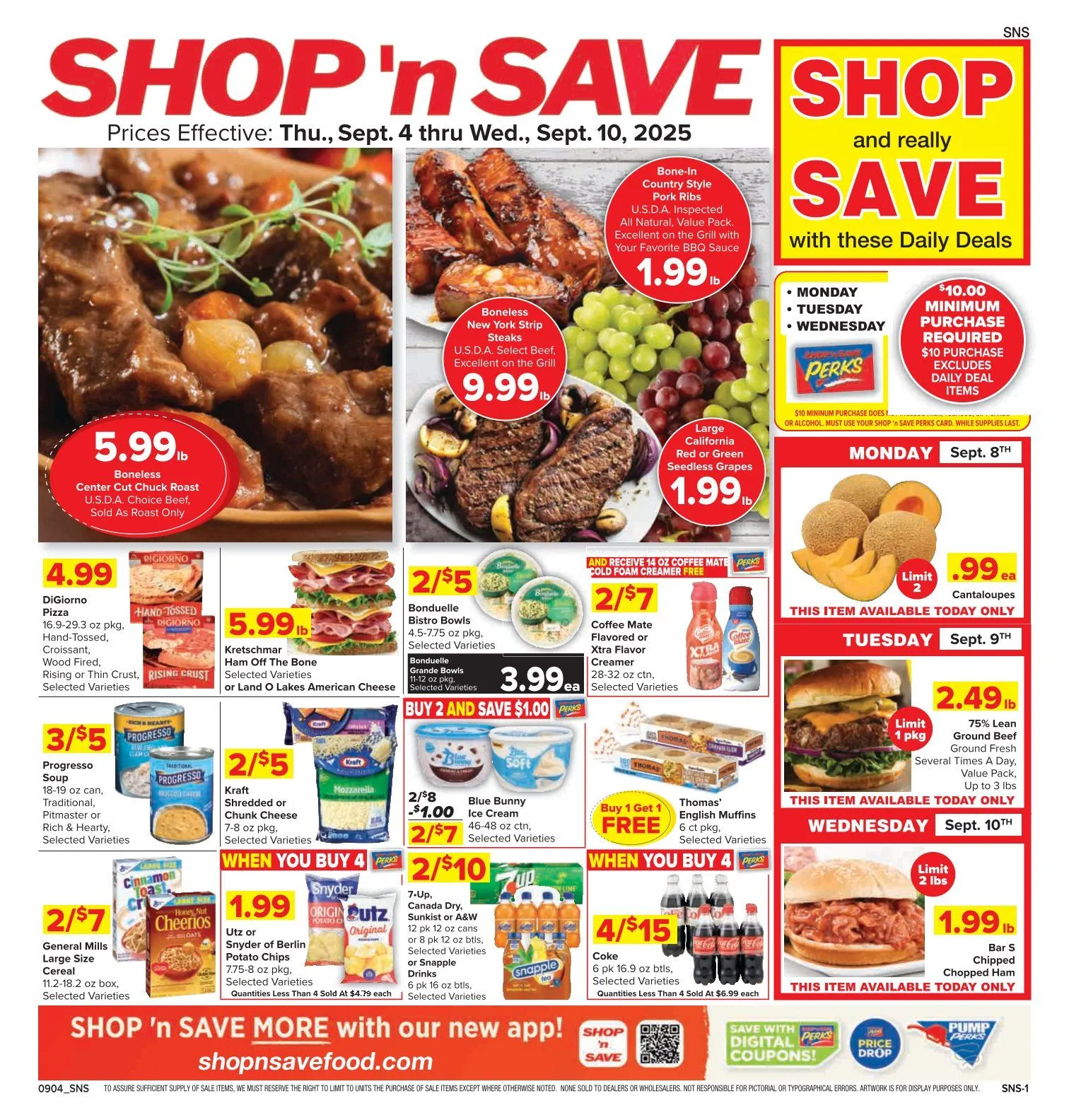 Weekly ad Shop'n Save Sales from September 4 to September 10 2025 - Page 1