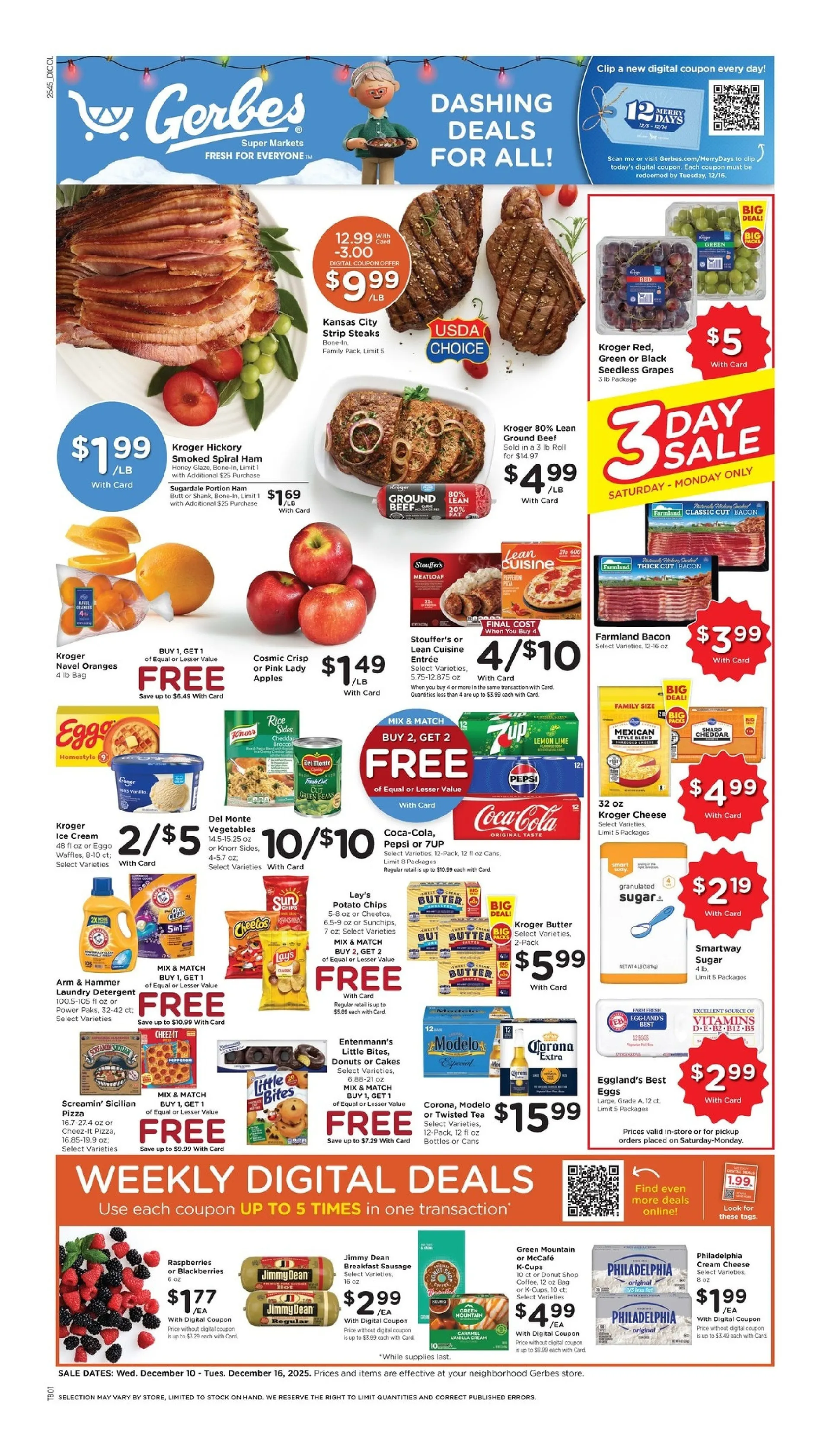 Weekly ad Gerbes Super Markets Sales from December 10 to December 16 2025 - Page 1