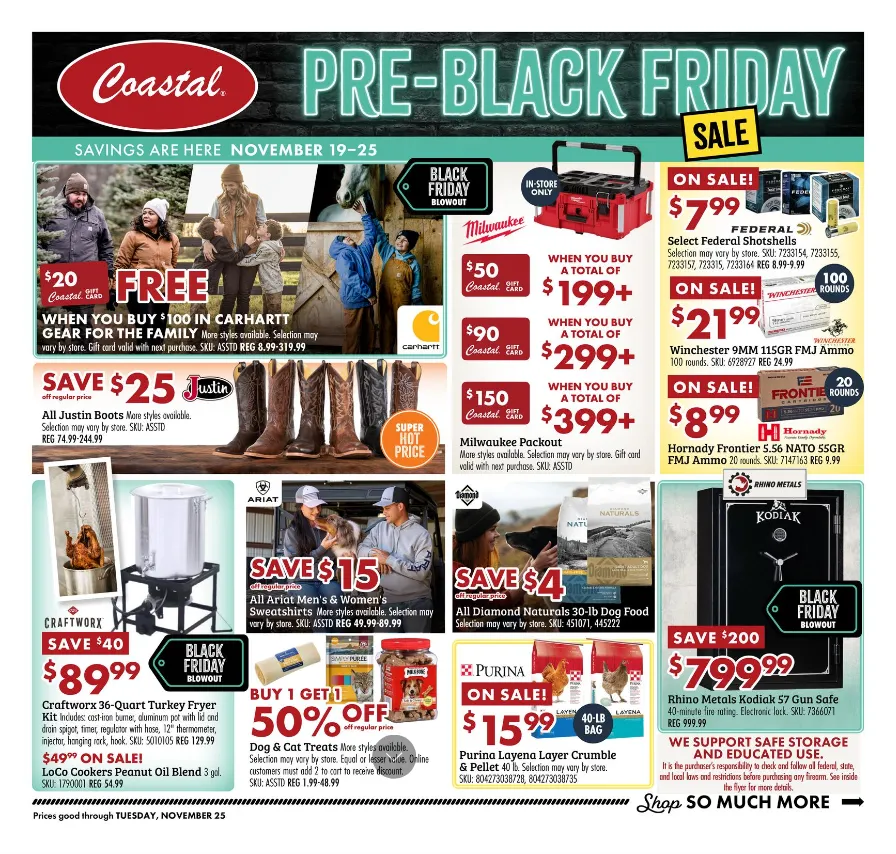 Weekly ad Coastal Farm & Ranch Sales from November 19 to November 25 2025 - Page 1
