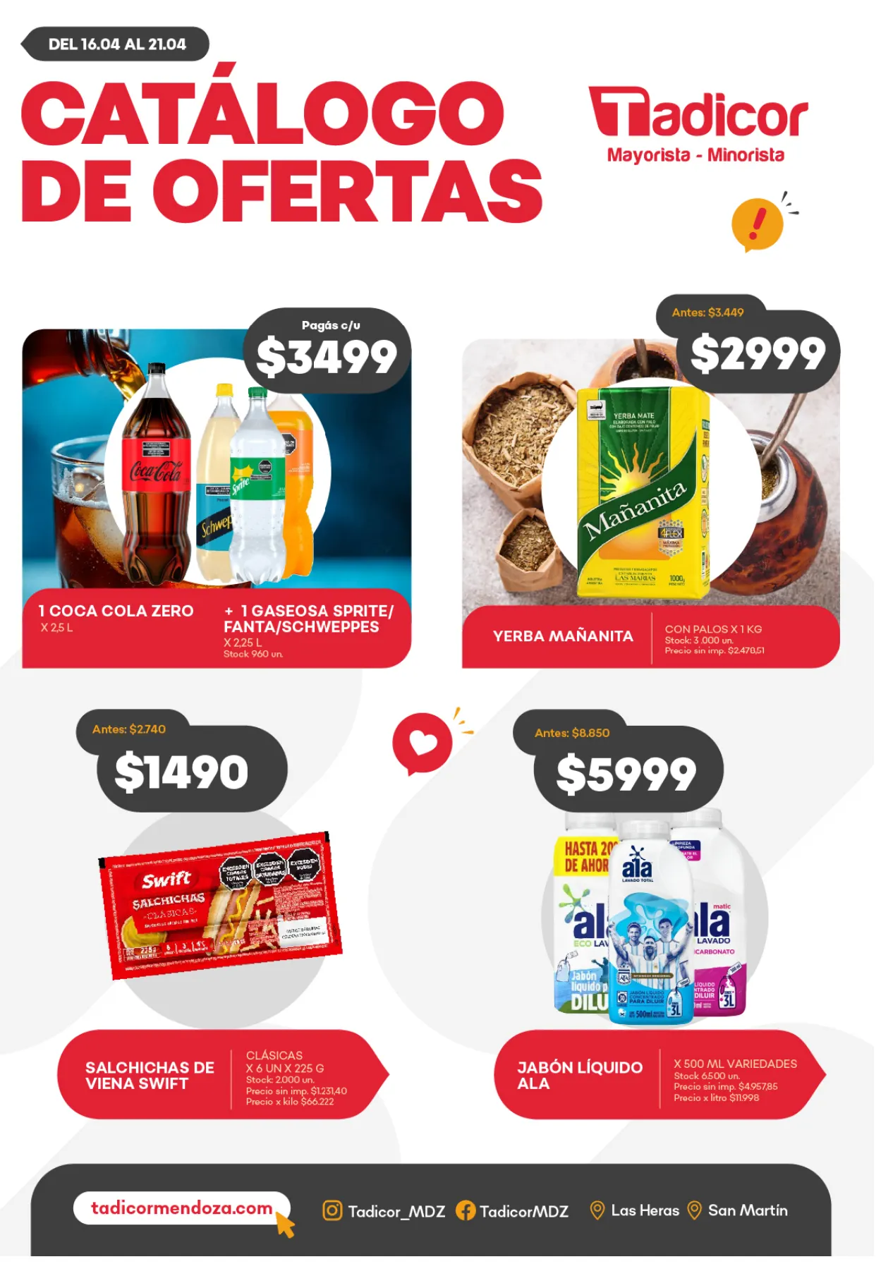 Ofertas de  Supermercados Tadicor Ofertas 16 de abril al 21 de abril 2026 - Página 1 del catálogo