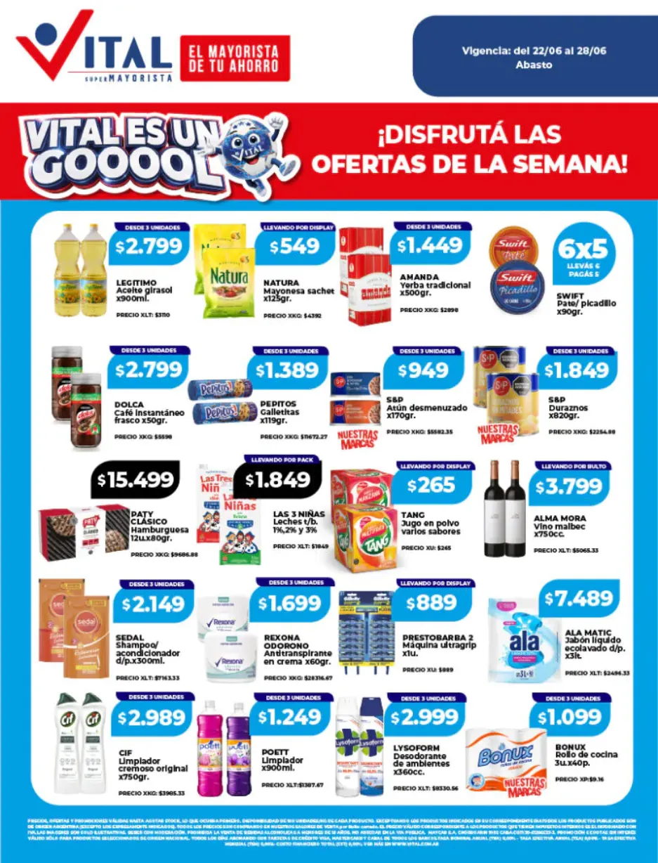 Ofertas de Vital Ofertas 22 de junio al 28 de junio 2026 - Página 1 del catálogo