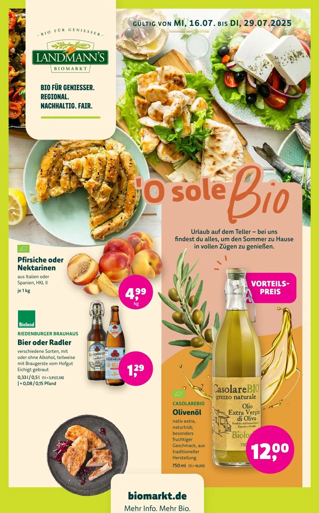 Landmann's Biomarkt Prospekte von 16. Juli bis 29. Juli 2025 - Prospekt seite 
