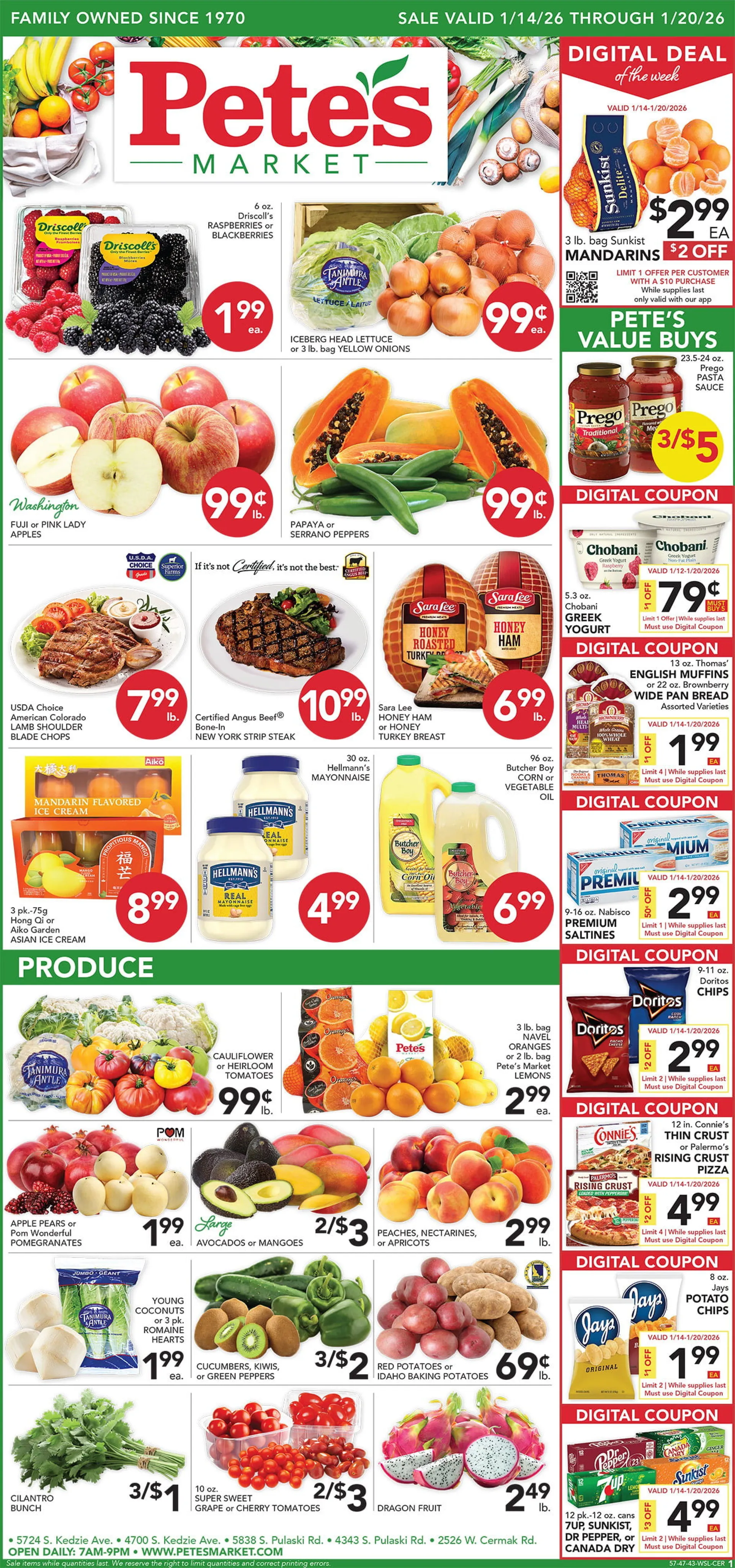 Weekly ad Pete's Fresh Market Sales from January 14 to January 20 2026 - Page 1