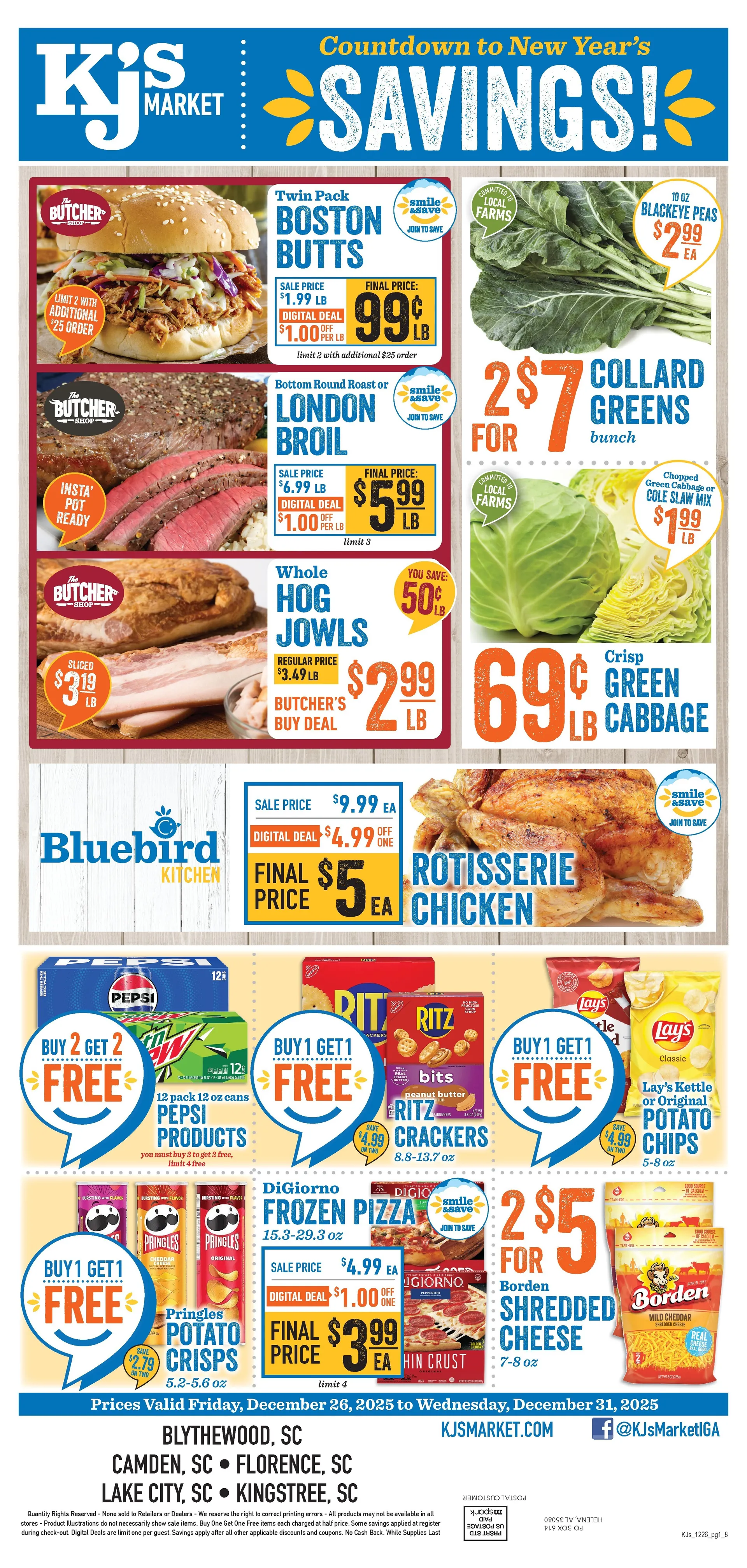 Weekly ad KJ´s Market Sales from December 26 to December 31 2025 - Page 1