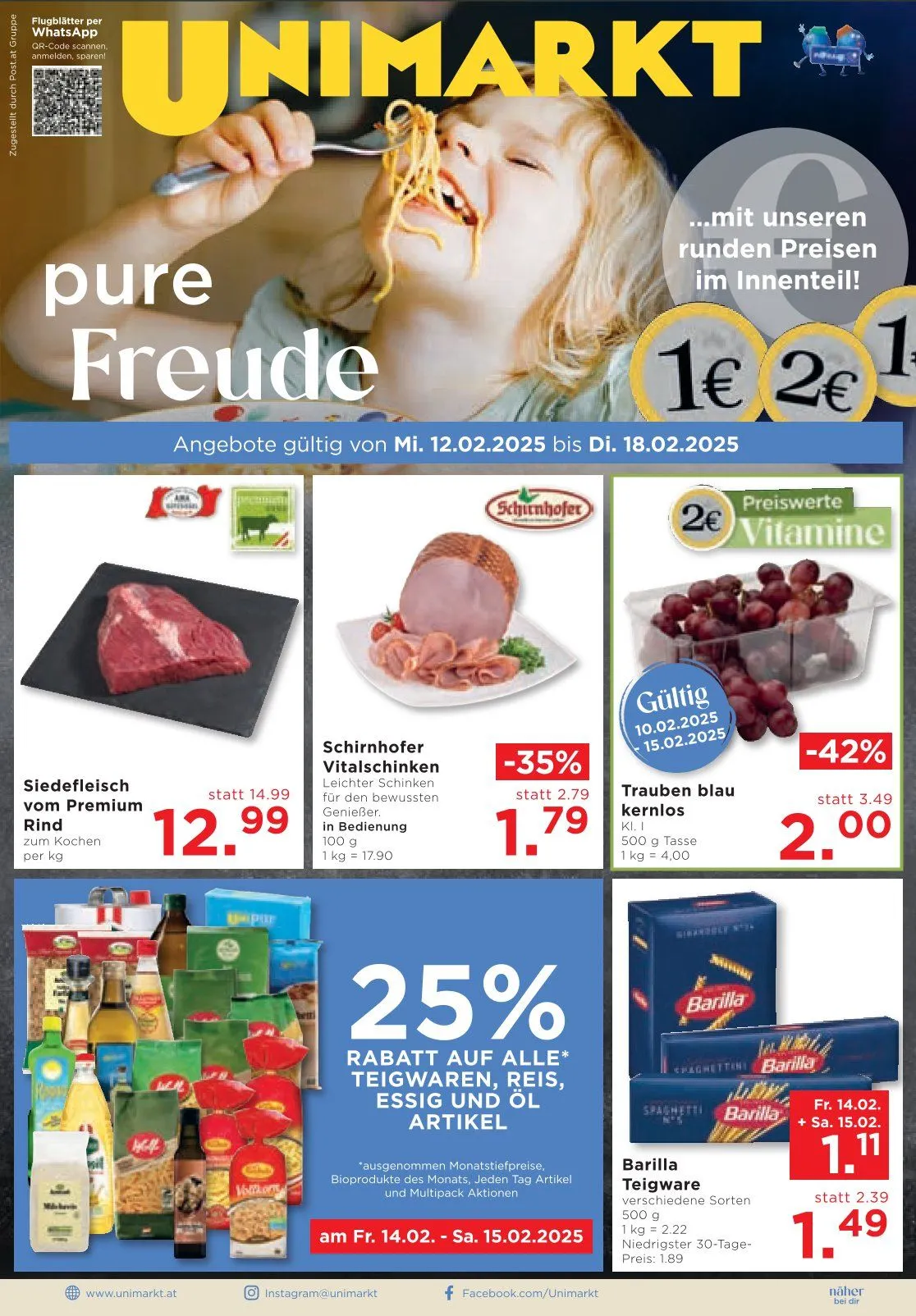 UNIMARKT Angebote von 12. Februar bis 18. Februar 2025 - Flugblätt seite