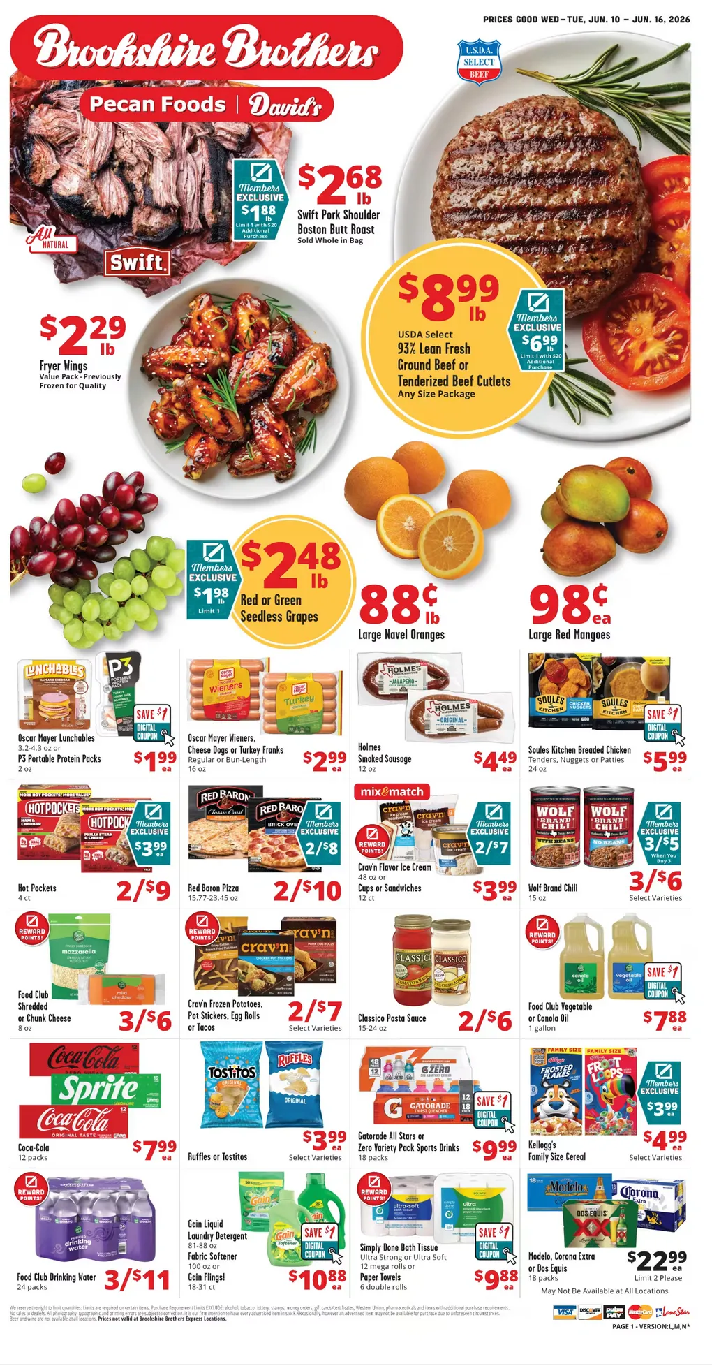 Weekly ad Brookshire Brothers Sales from June 10 to June 16 2026 - Page