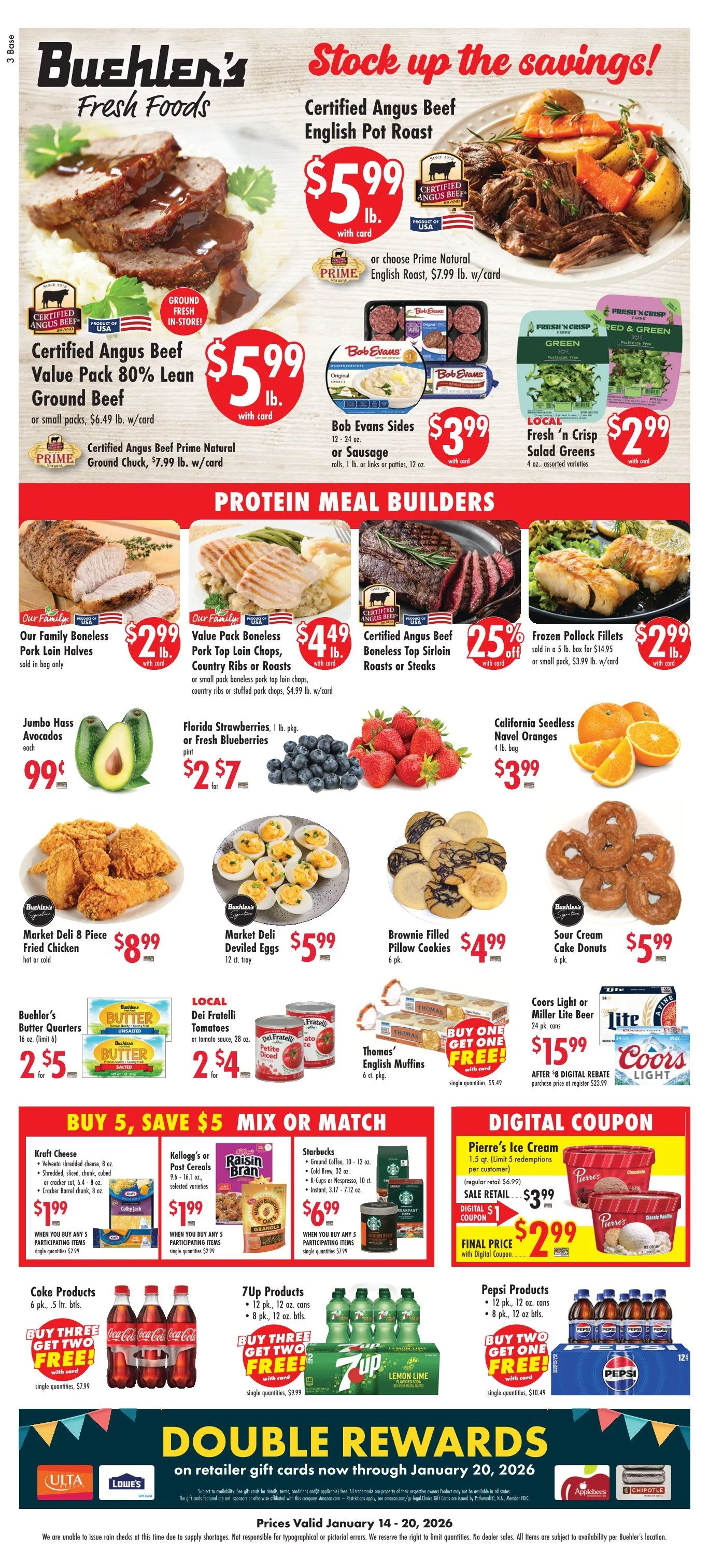 Weekly ad Buehler's Fresh Foods Sales from January 14 to January 20 2026 - Page 1