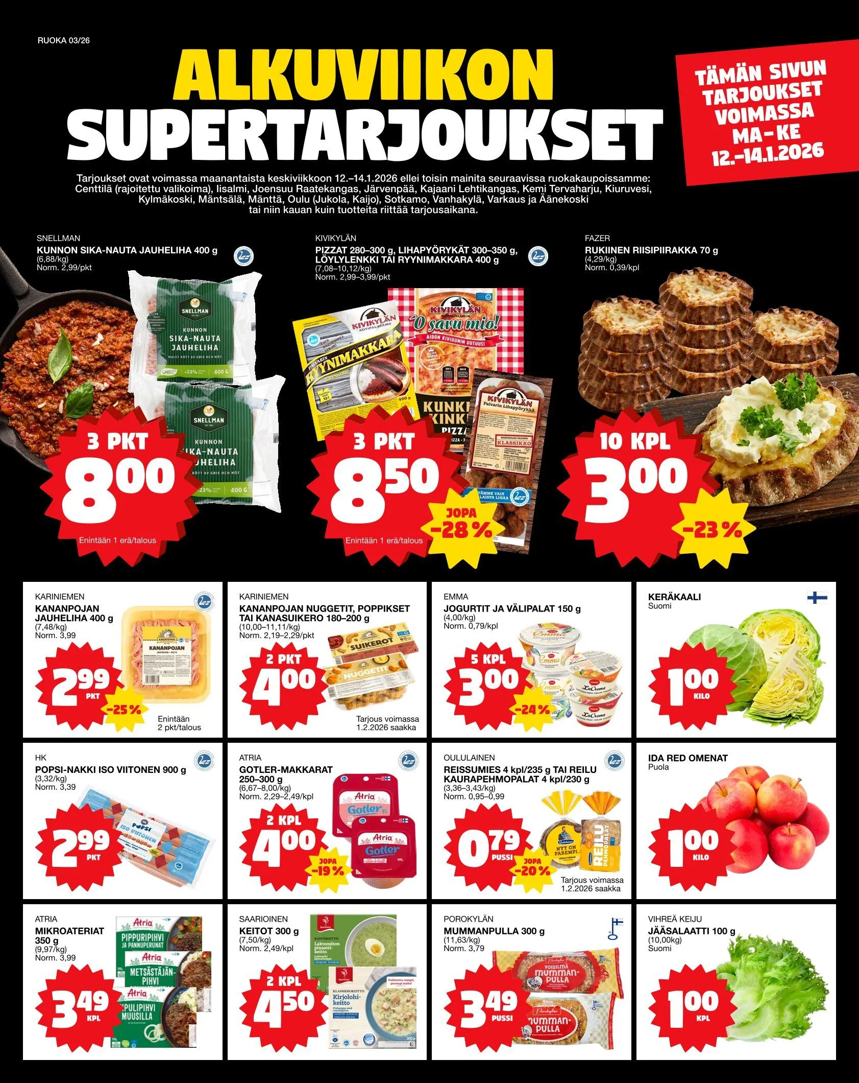 Tokmanni voimassa alkaen 12. tammikuuta - 14. tammikuuta 2026 - Tarjouslehti sivu 1