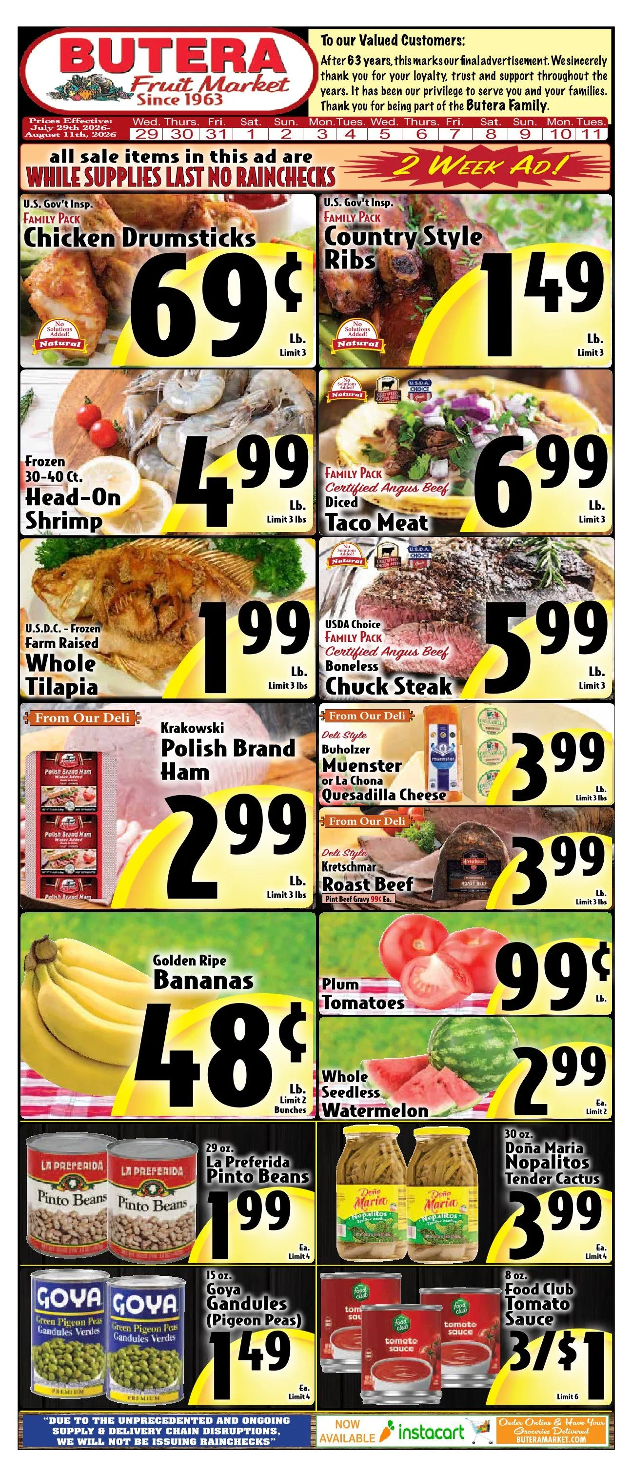 Weekly ad Butera Sales from July 29 to August 11 2026 - Page 