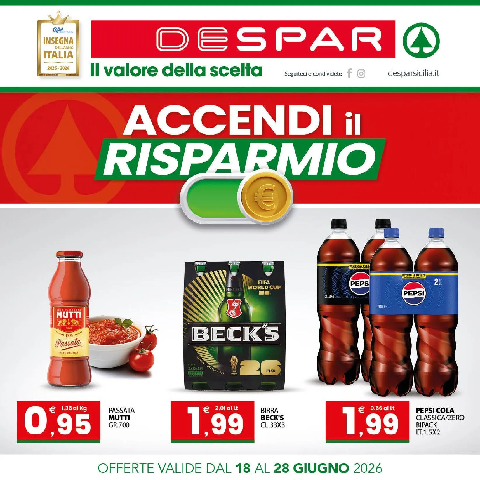 Volantini Despar da 18 giugno a 28 giugno di 2026 - Pagina del volantino 1