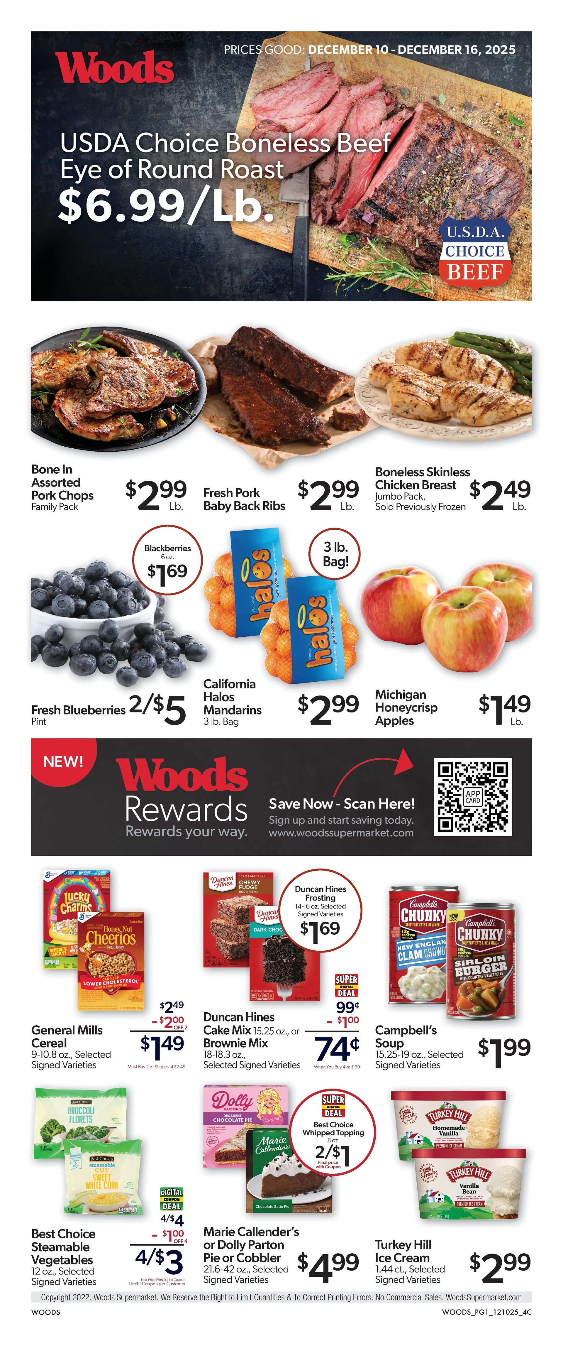 Weekly ad Woods Supermarket Sales from December 10 to December 16 2025 - Page 1