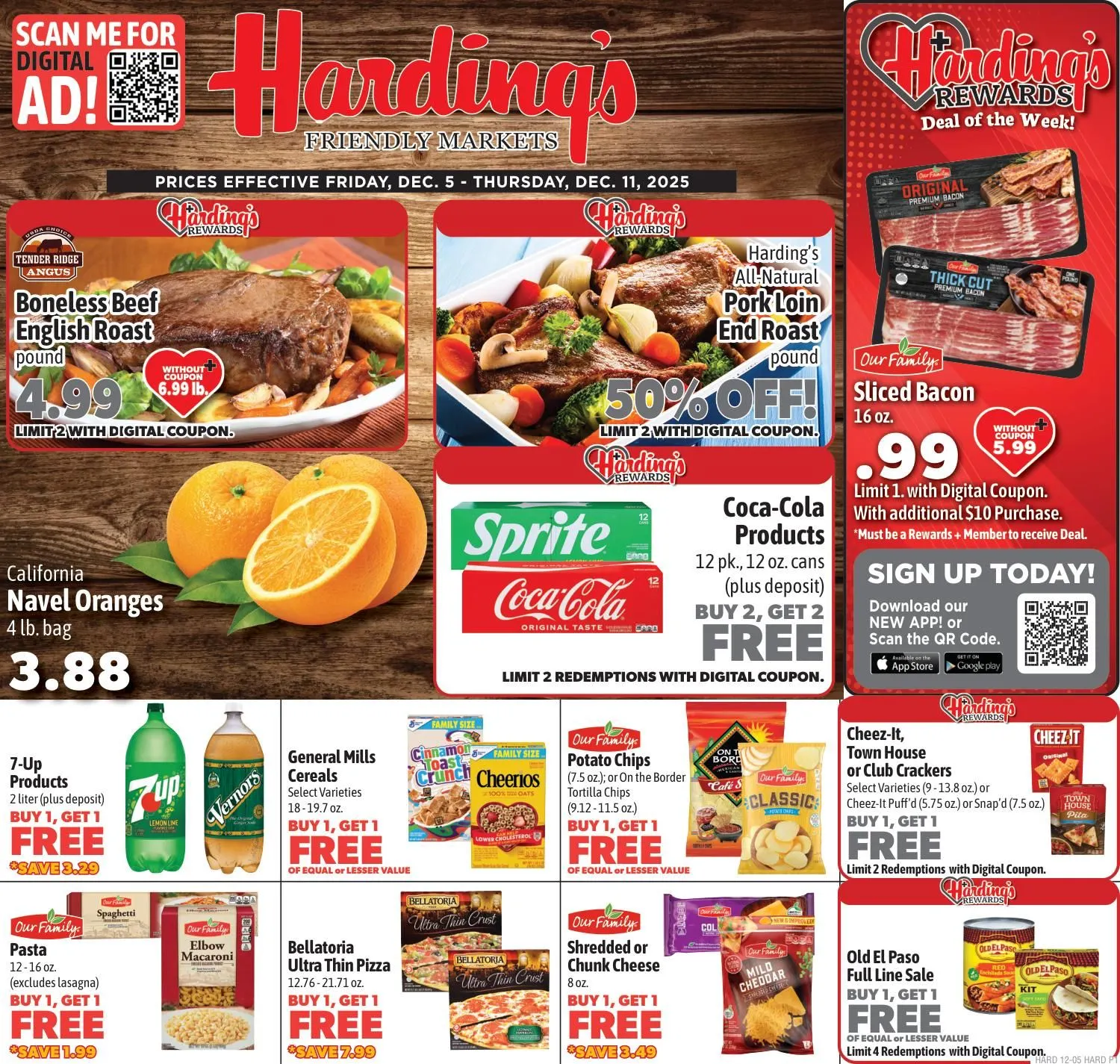 Weekly ad Harding's Markets Salwa from December 5 to December 11 2025 - Page 1
