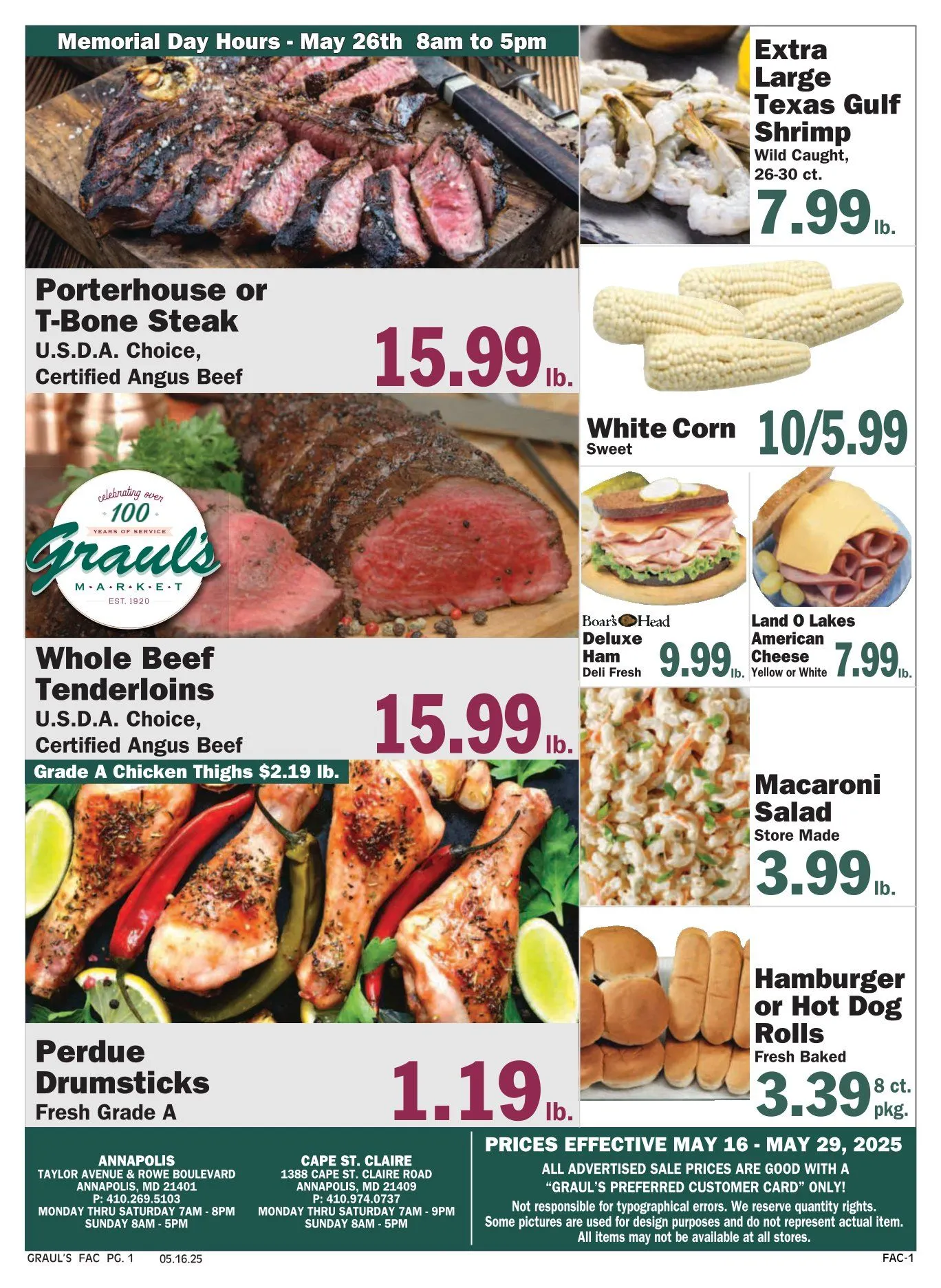 Weekly ad Graul's Market Sales from May 16 to May 26 2025 - Page