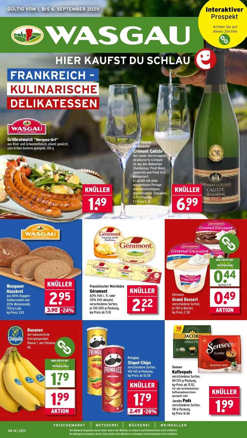 Wasgau Prospekte  von 1. September bis 6. September 2025 - Prospekt seite 1