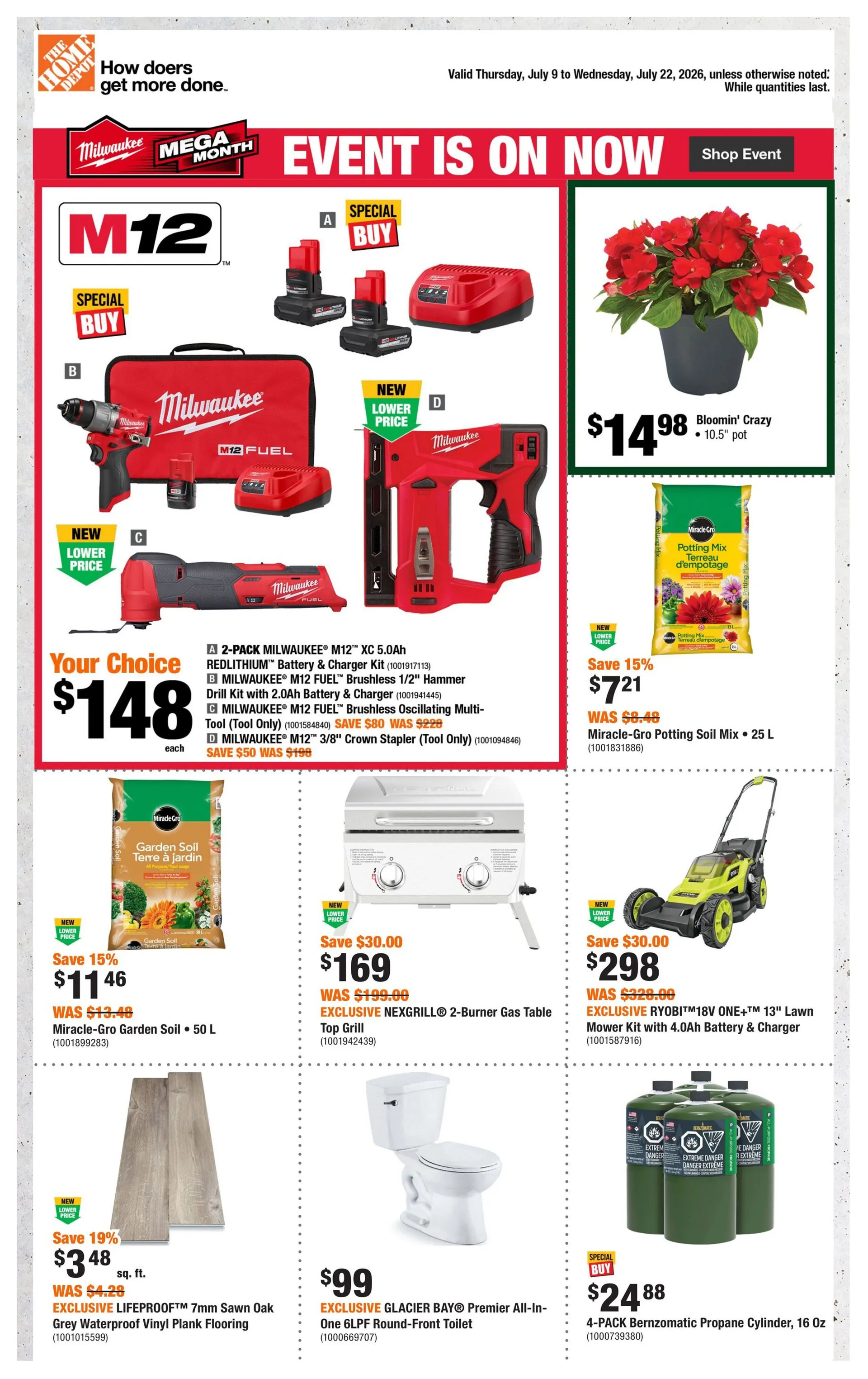 The Home Depot Sales from July 9 to July 22 2026 - flyer page 1