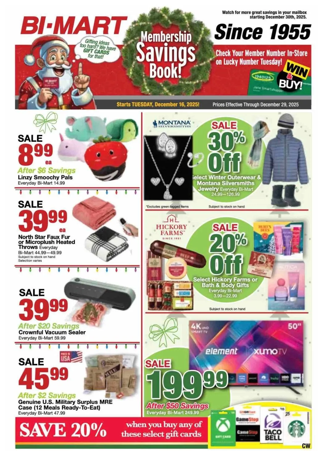 Bi-Mart Sales - December 16 December 30 2025