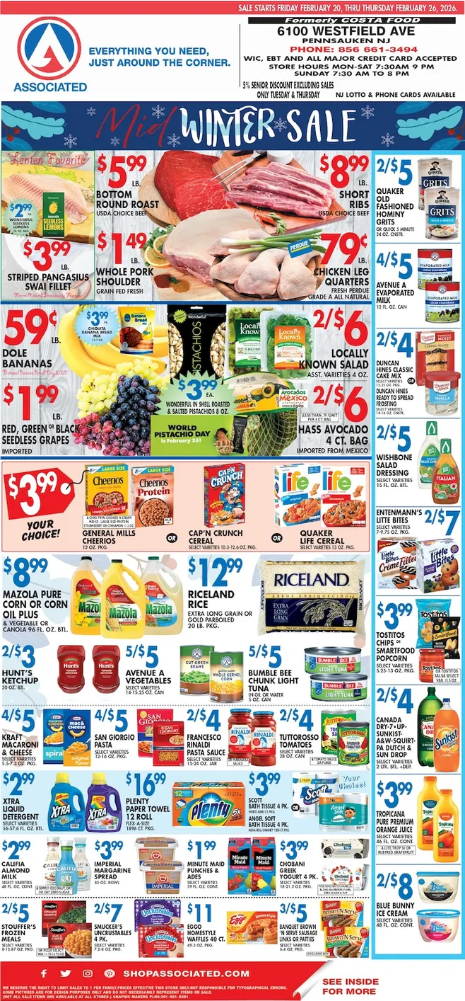 Weekly ad Associated Supermarkets Sales from February 20 to February 26 2026 - Page 1