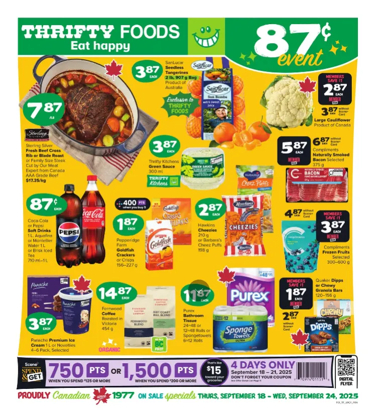 Thrifty Foods flyers from September 18 to September 24 2025 - flyer page 1
