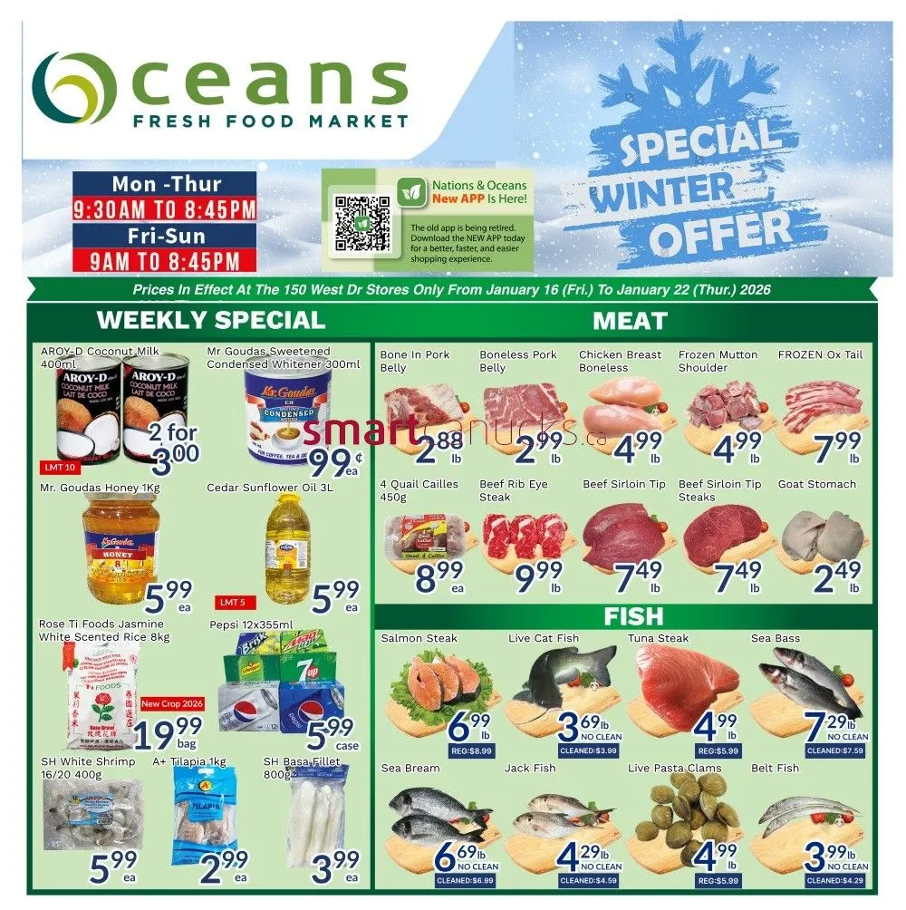  Oceans flyers from January 16 to January 22 2026 - flyer page 1