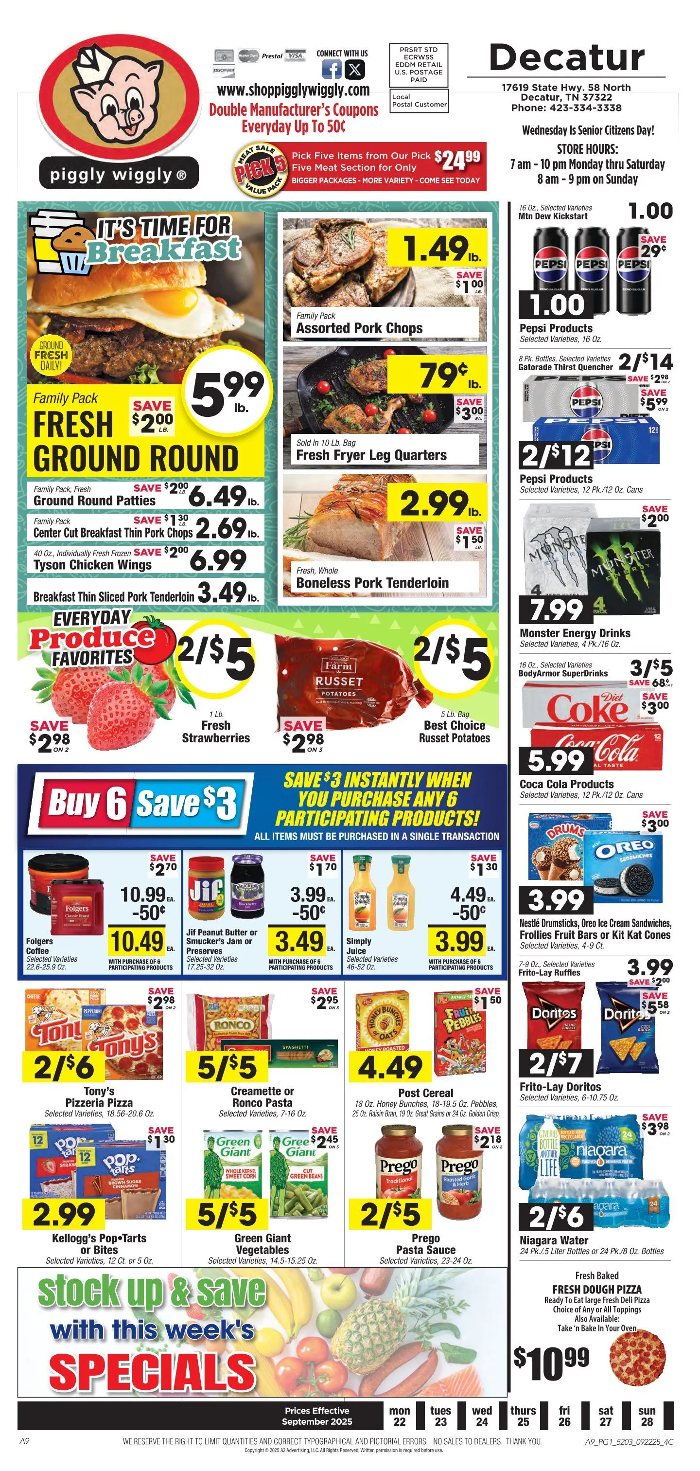 Weekly ad Piggly Wiggly Sales from September 22 to September 28 2025 - Page 1