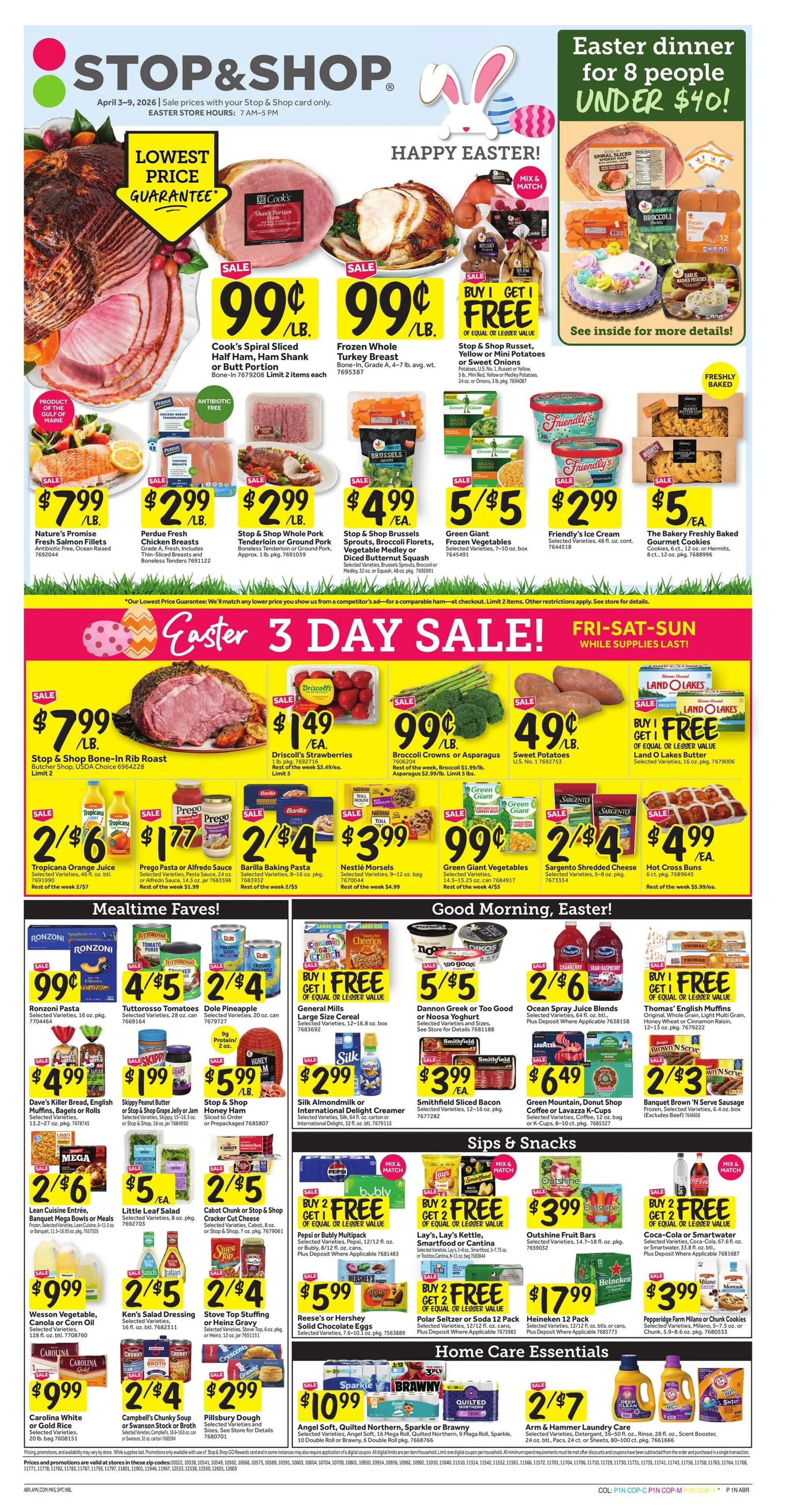 Weekly promotion  Stop & Shop Sales spanning from April 3 to April 9 2026 - Page 1 for Catalogue 365