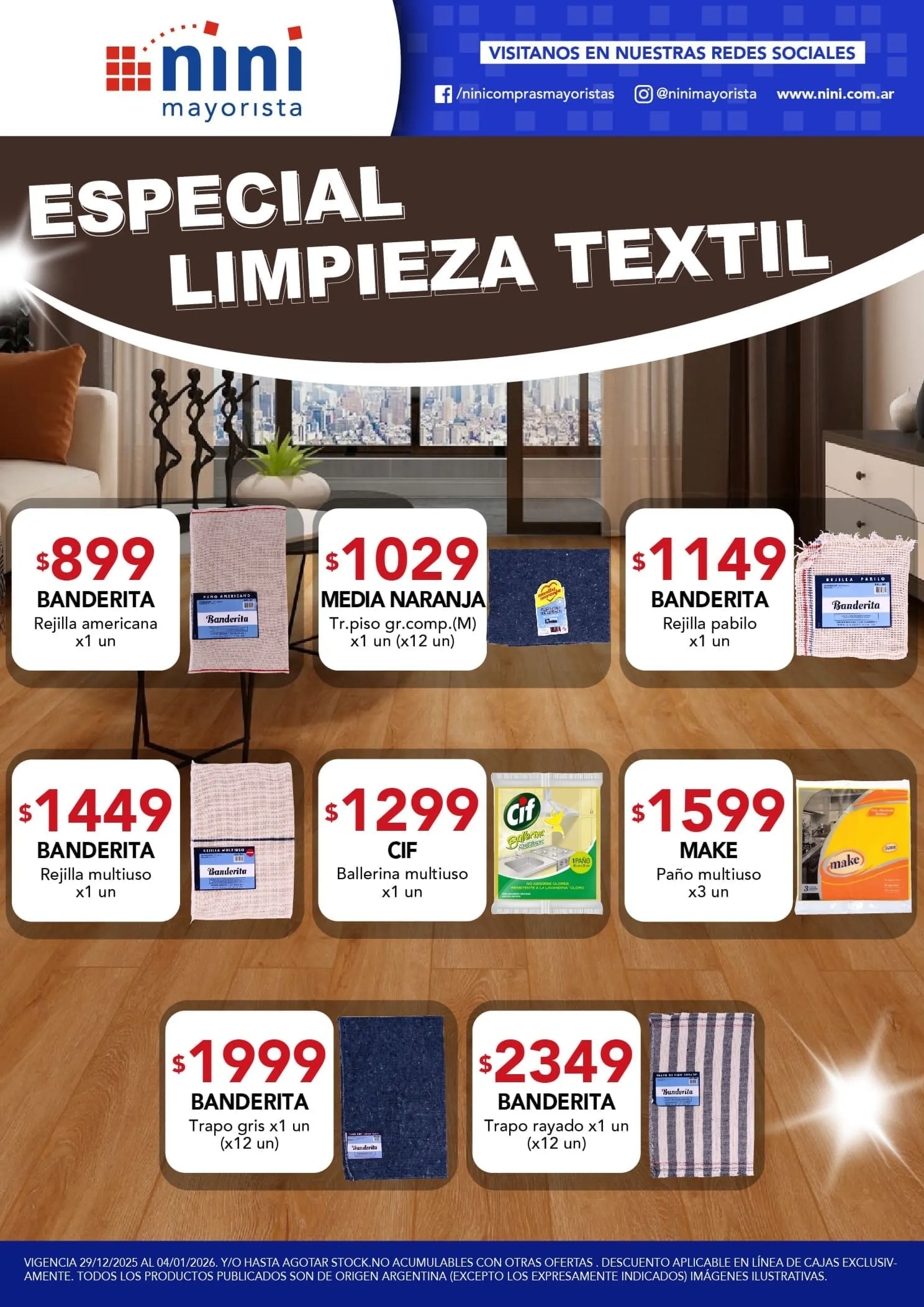 Ofertas de Nini Mayorista 29 de diciembre al 4 de enero 2026 - Página 1 del catálogo