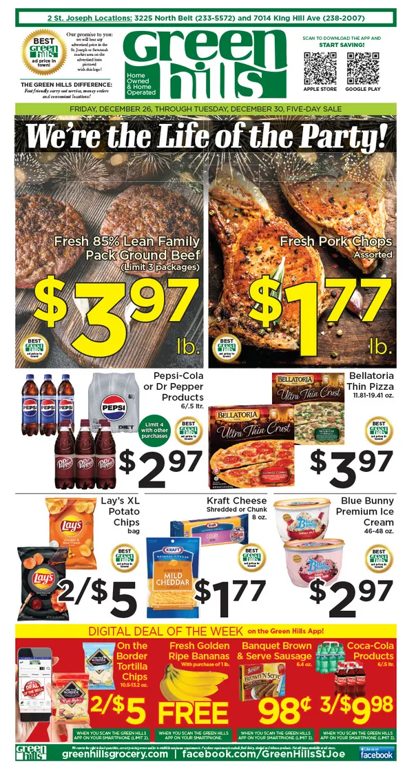 Weekly ad Green Hills Grocery Sales from December 26 to December 30 2025 - Page 1