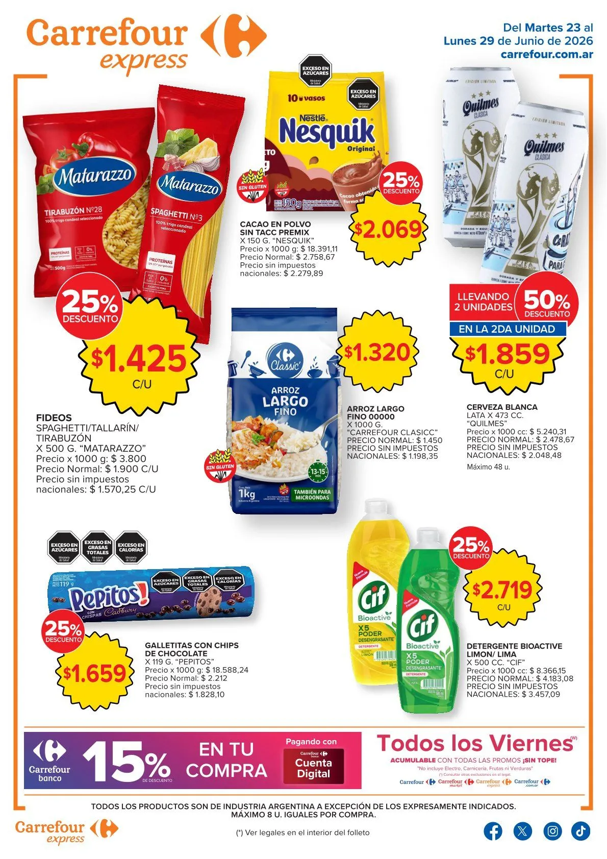Ofertas de Ofertas Carrefour Express 23 de junio al 29 de junio 2026 - Página 1 del catálogo