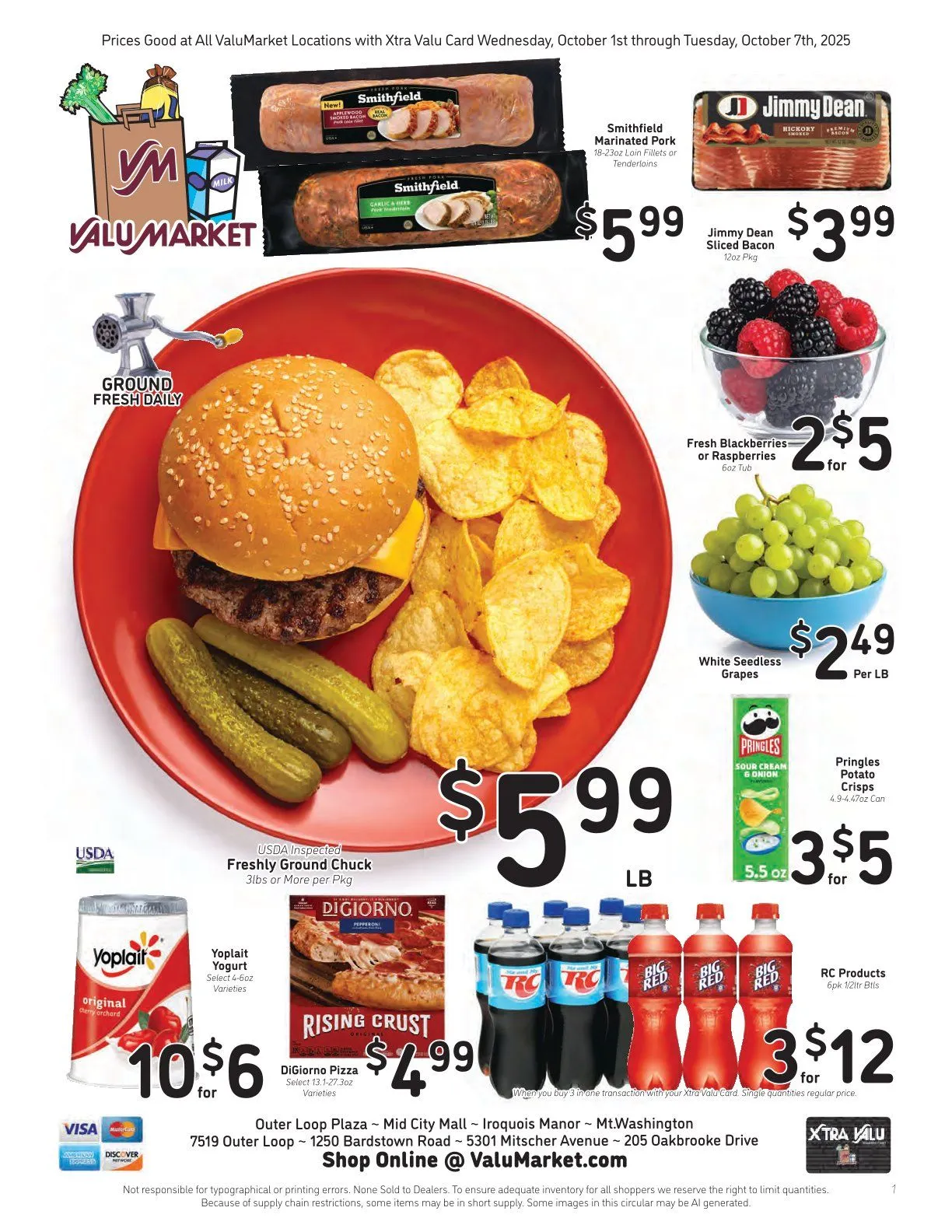 Weekly ad ValuMarket Sales from October 1 to October 7 2025 - Page 1