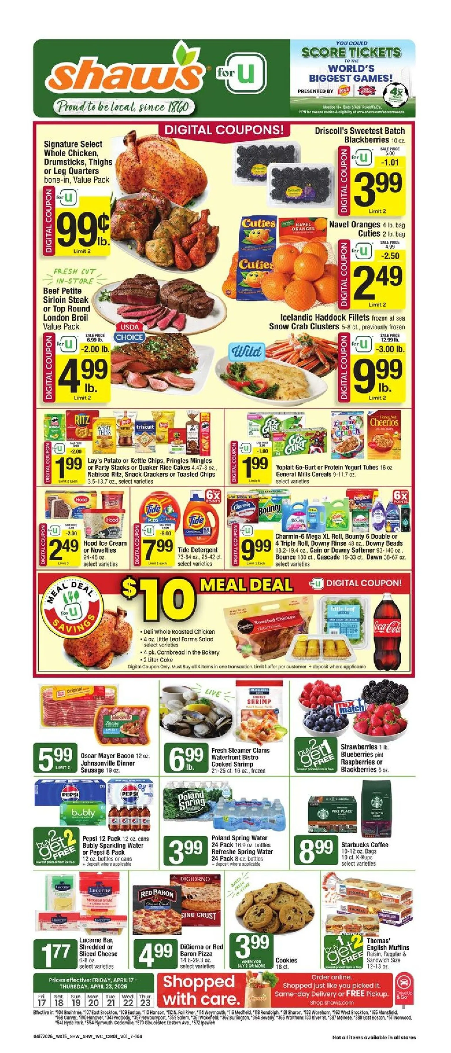Weekly ad Shaw's Sales from April 17 to April 23 2026 - Page 1