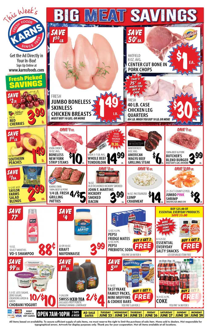 Weekly ad Karns Quality Foods Sales from June 23 to June 29 2026 - Page 