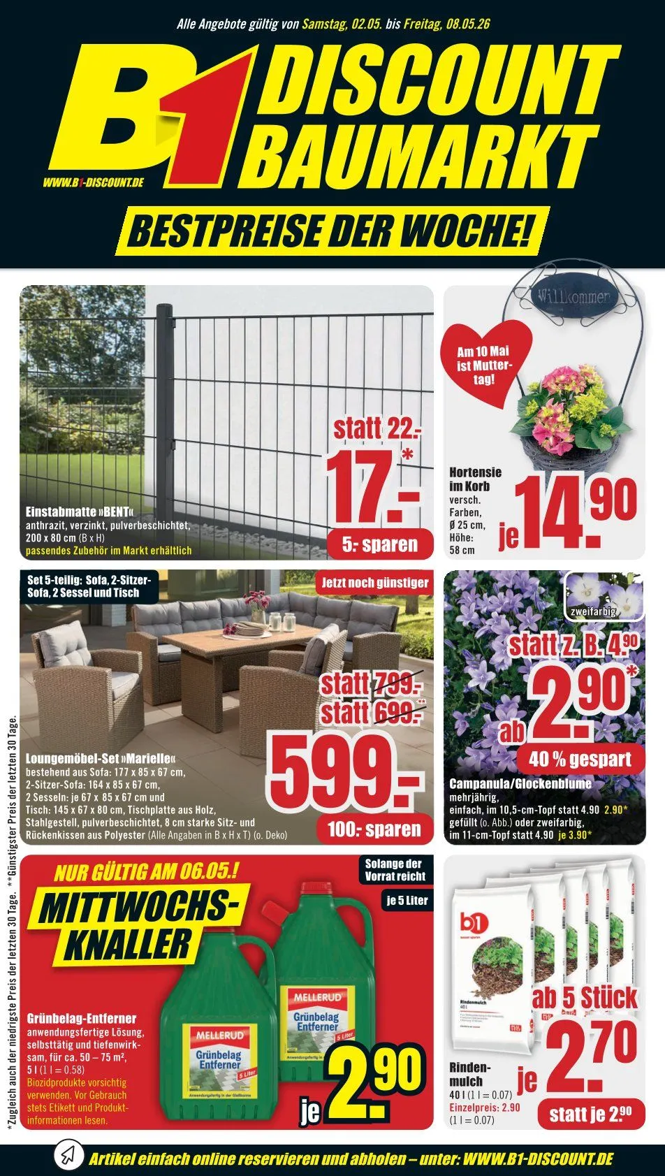  B1 Discount Baumarkt Angebote von 2. Mai bis 8. Mai 2026 - Prospekt seite 