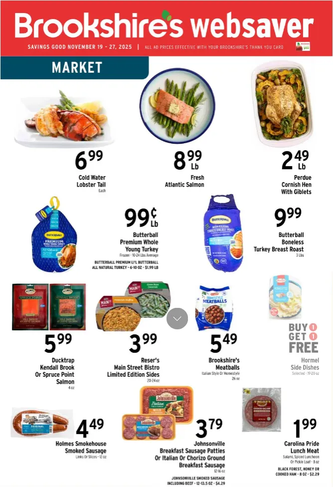 Weekly ad Brookshires Sales from November 19 to November 27 2025 - Page 1