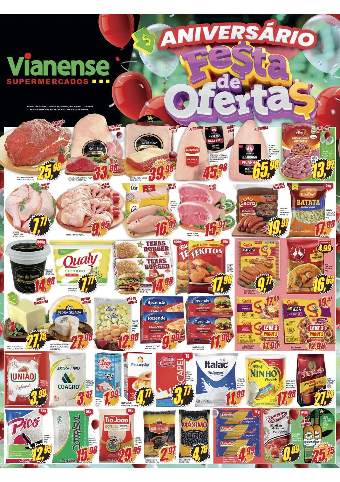 Encarte de Folhetos Vianense Supermercados  31 de outubro até 3 de novembro 2025 - Pagina 
