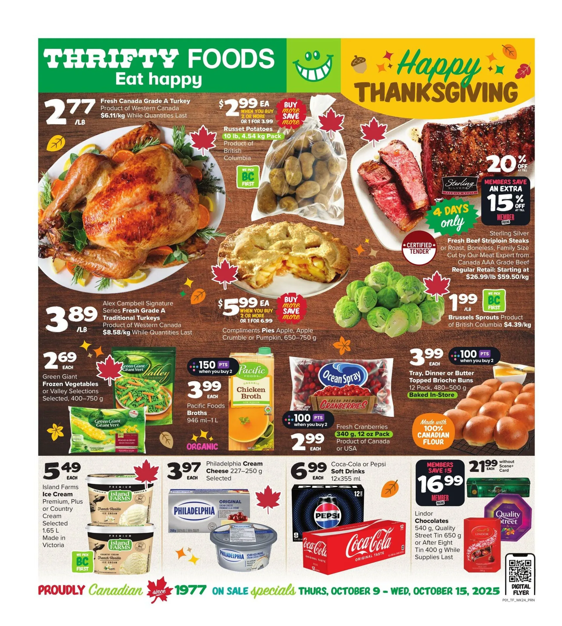 Thrifty Foods Sales from October 8 to October 15 2025 - flyer page 1
