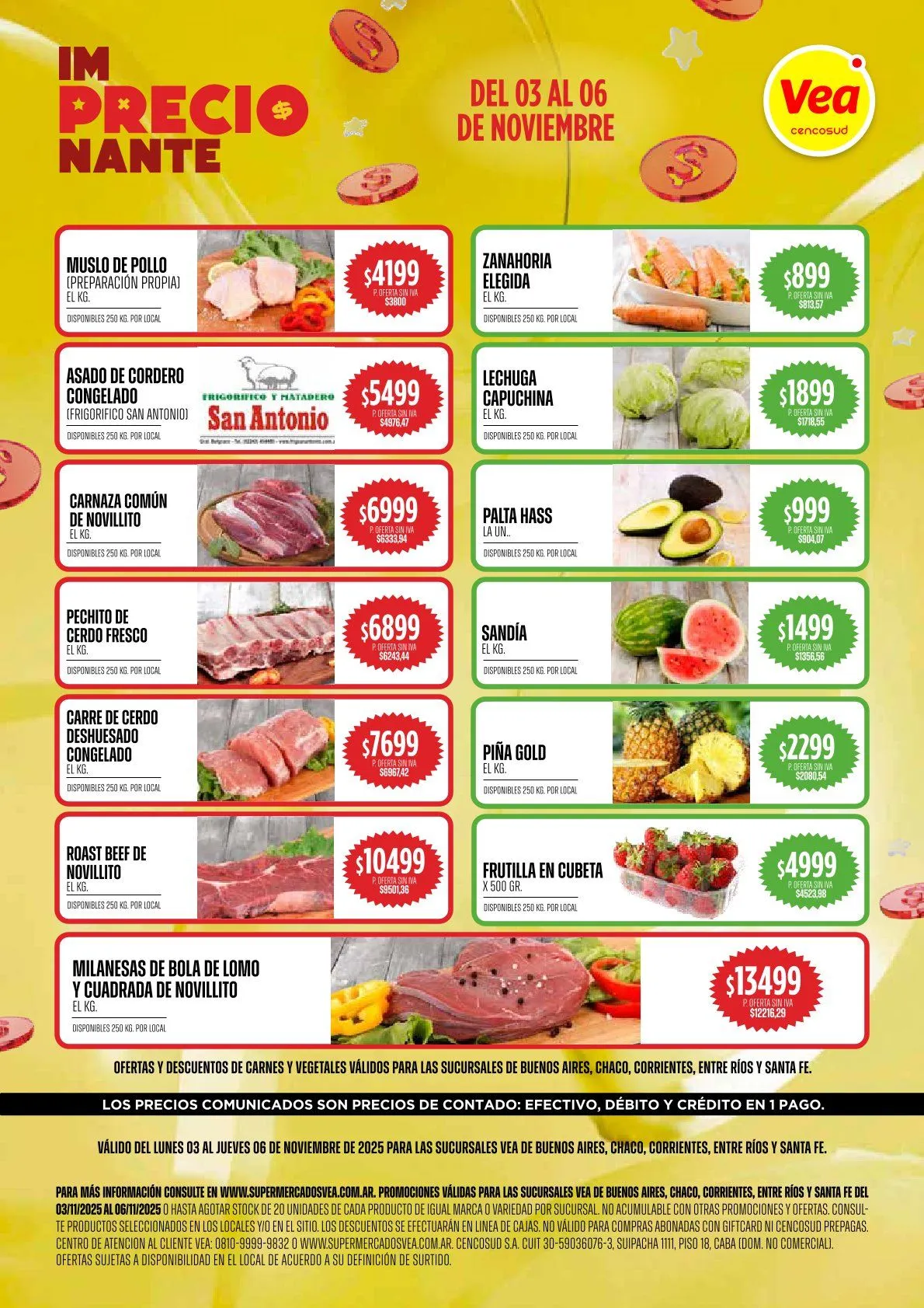 Ofertas de  Ofertas Vea  3 de noviembre al 6 de noviembre 2025 - Página 1 del catálogo