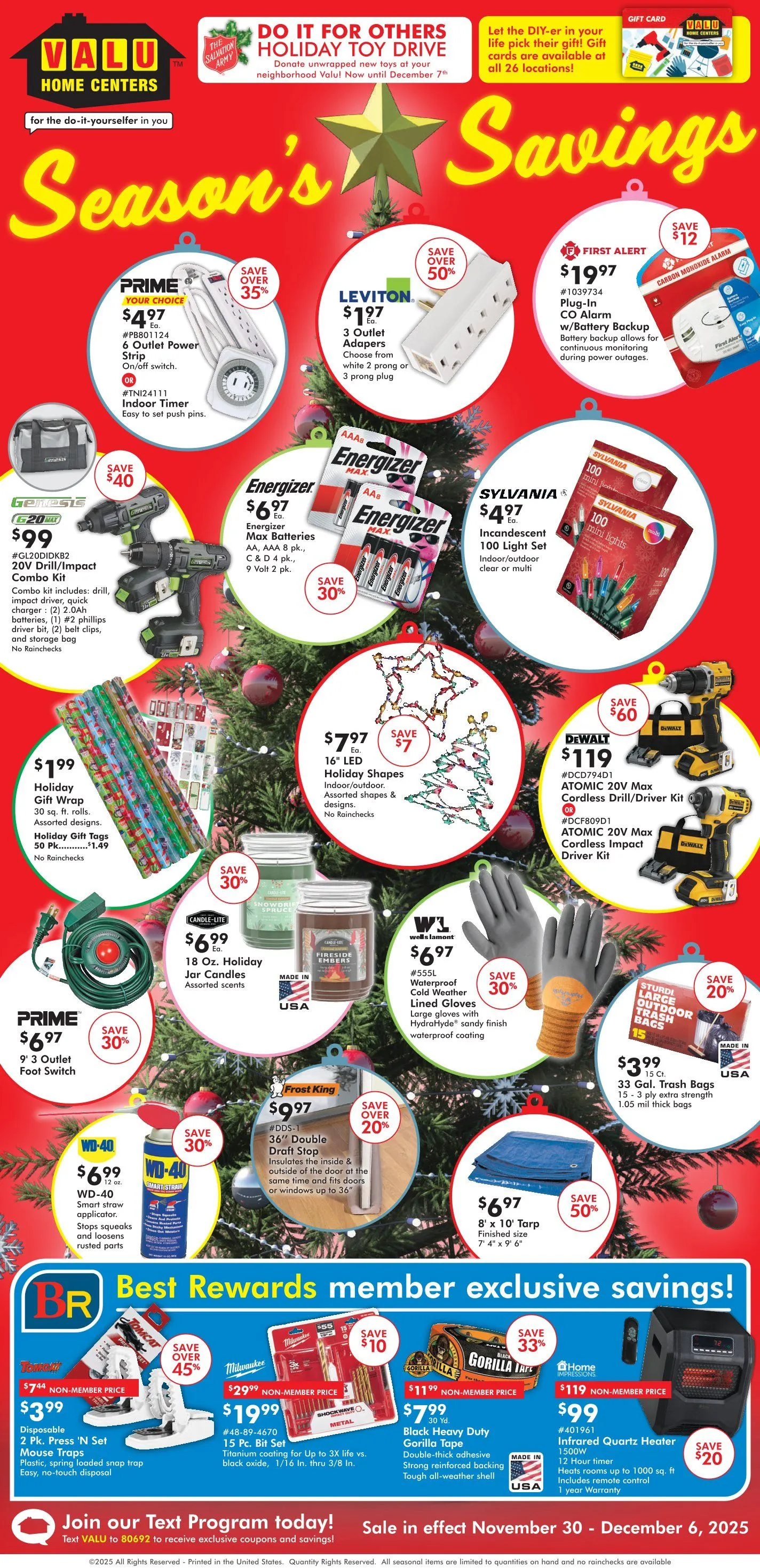 Weekly ad Valu Home Centers Sales from November 30 to December 6 2025 - Page 