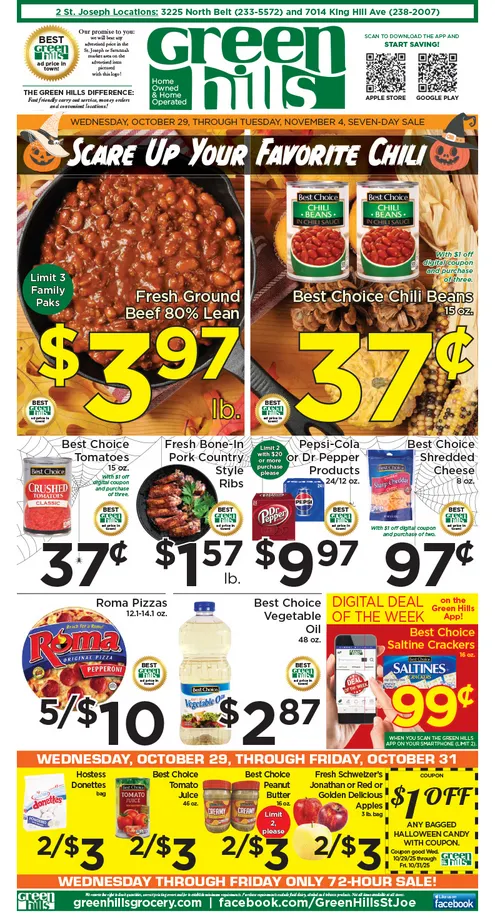 Weekly ad Green Hills Grocery Sales from October 29 to November 4 2025 - Page