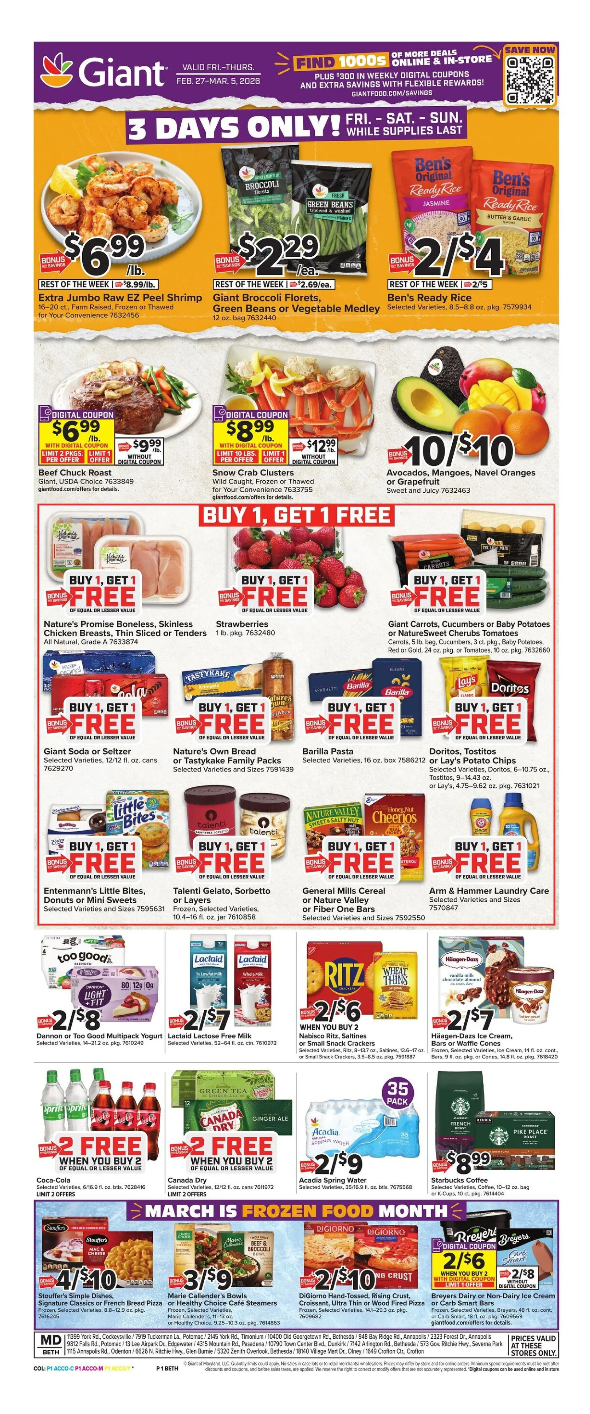Weekly ad Giant Food Sales from February 27 to March 5 2026 - Page 1