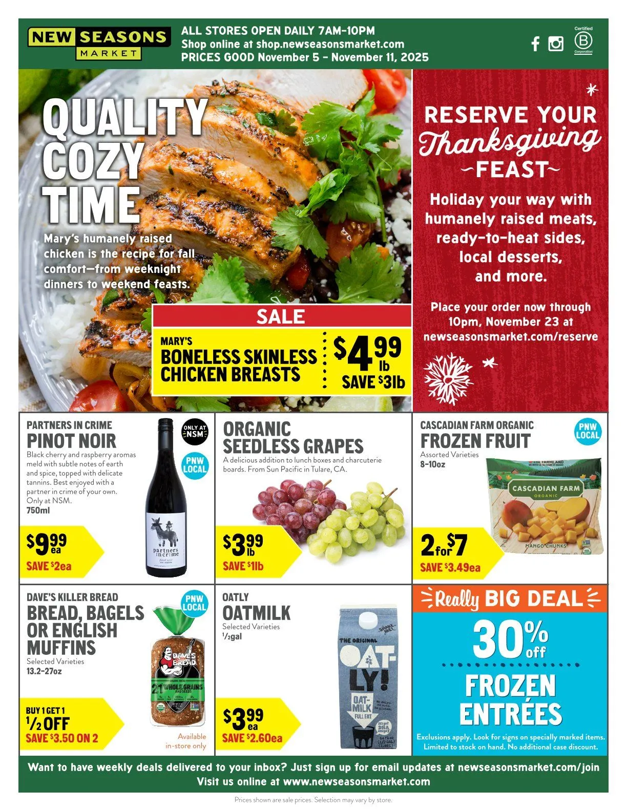 Weekly ad New Seasons Market Sales from November 5 to November 11 2025 - Page 1