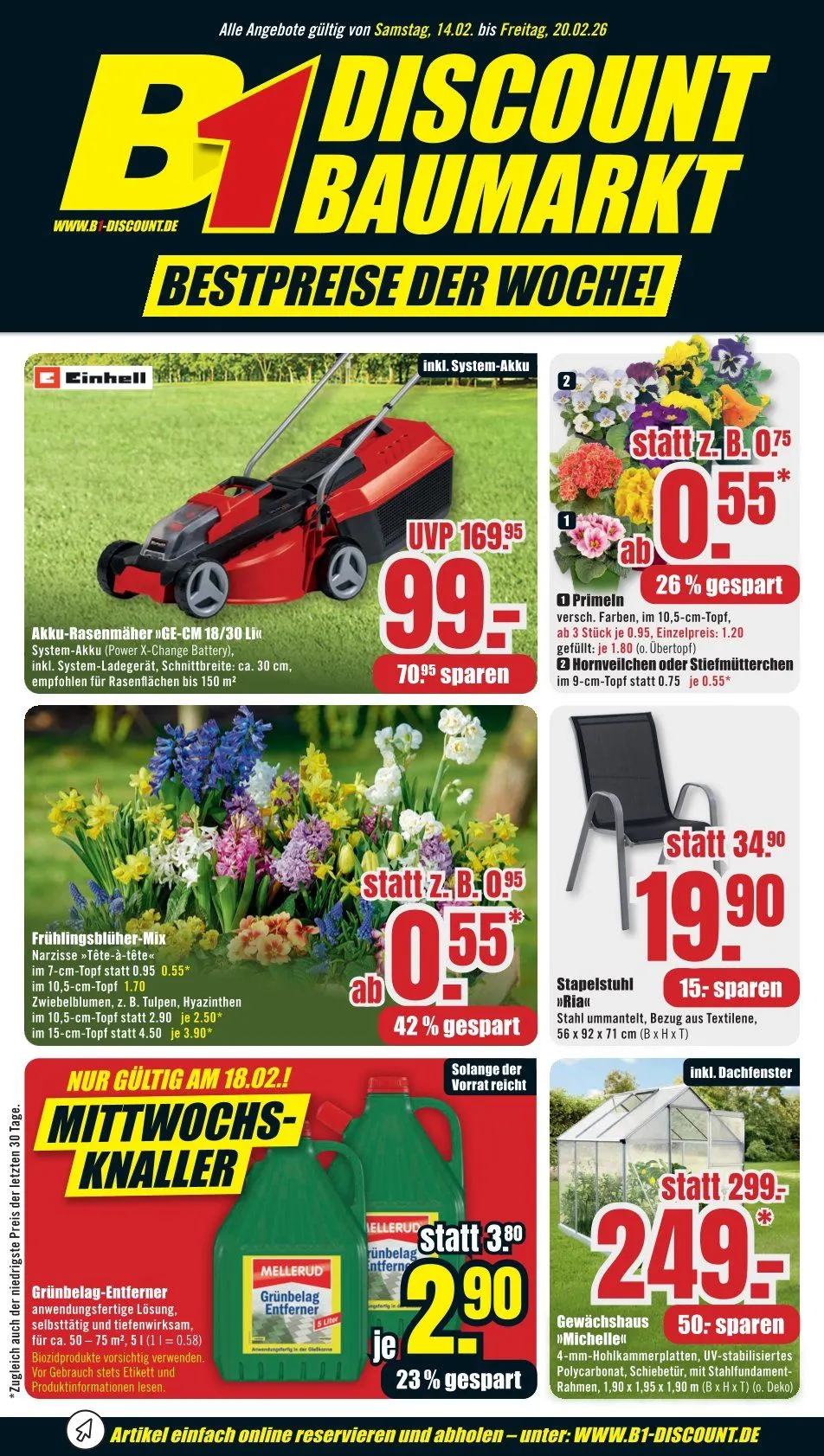 B1 Discount Baumarkt Prospekte von 14. Februar bis 20. Februar 2026 - Prospekt seite 