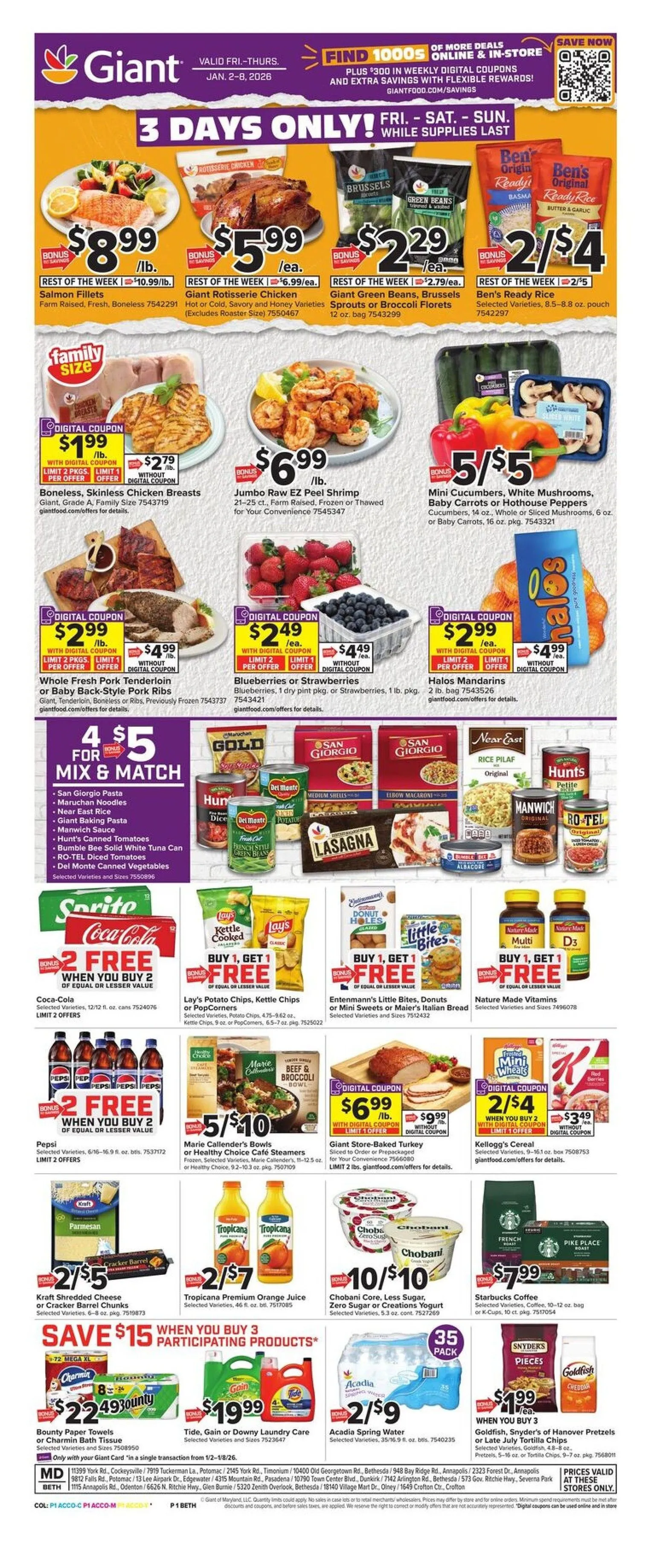 Weekly ad Giant Food Sales from January 2 to January 8 2026 - Page